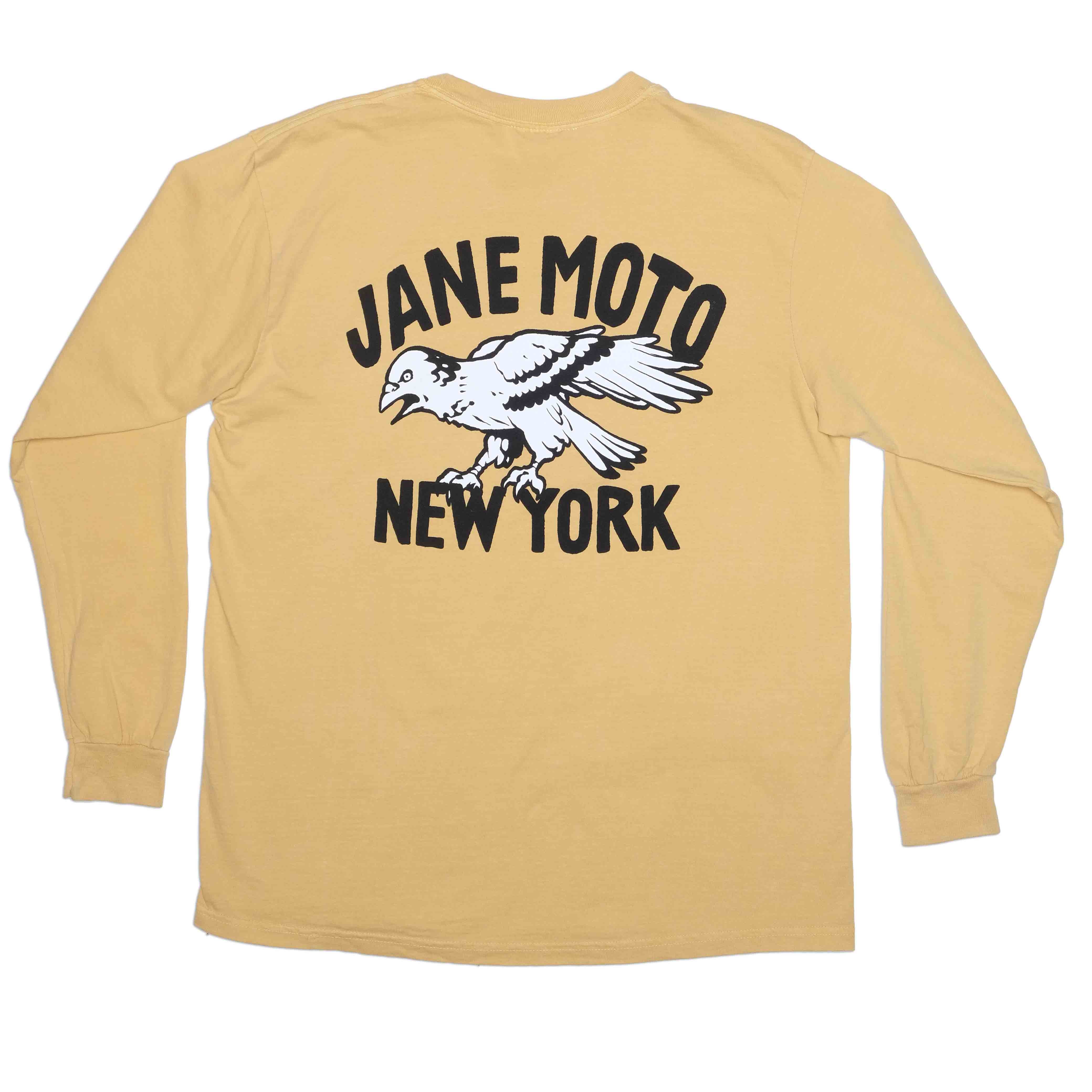 ANGRY BIRD LONG SLEEVED T-SHIRT- Garment Dyed Yellow