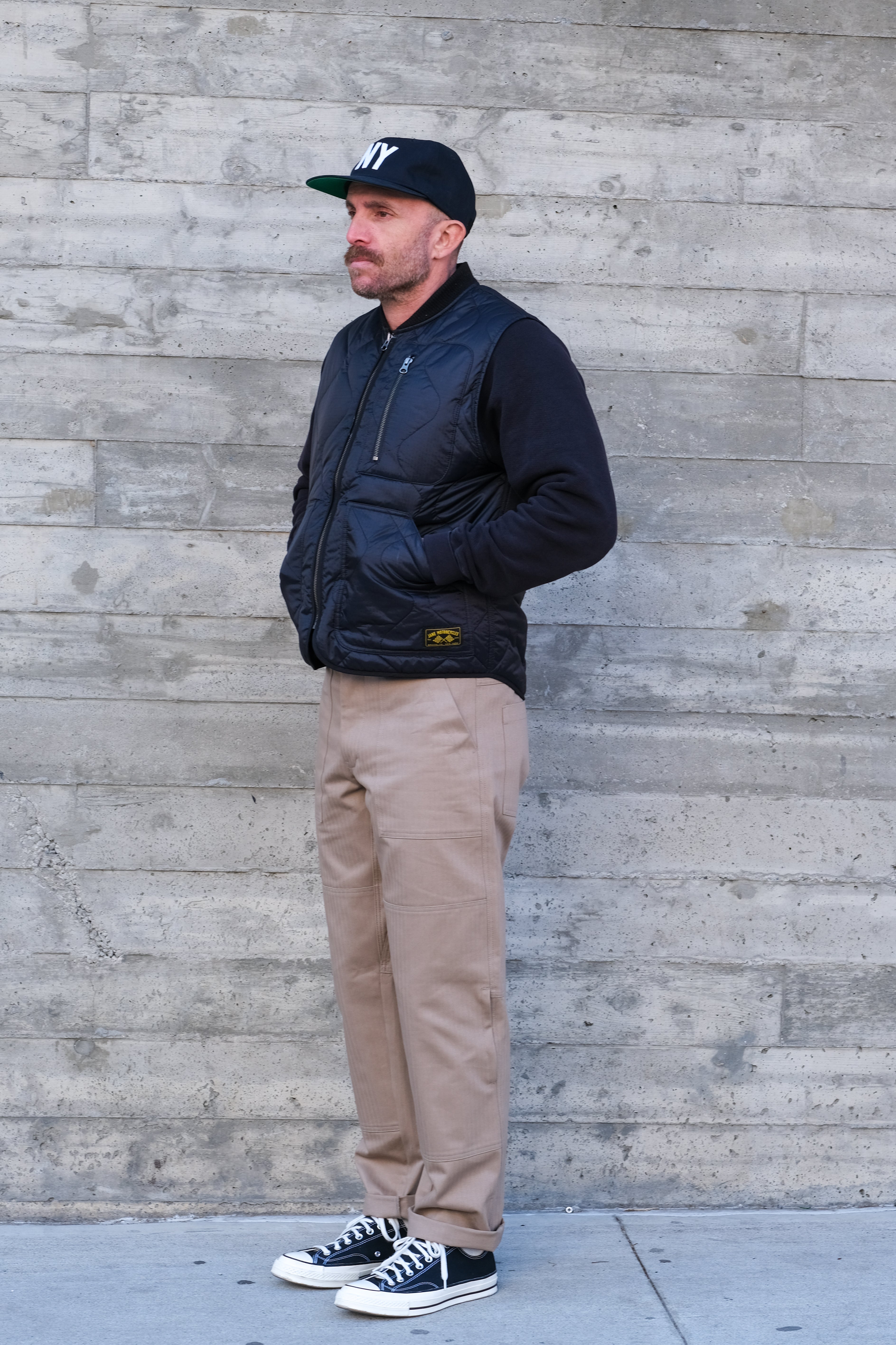 Bedford Double Knee Pant - Tan Herringbone