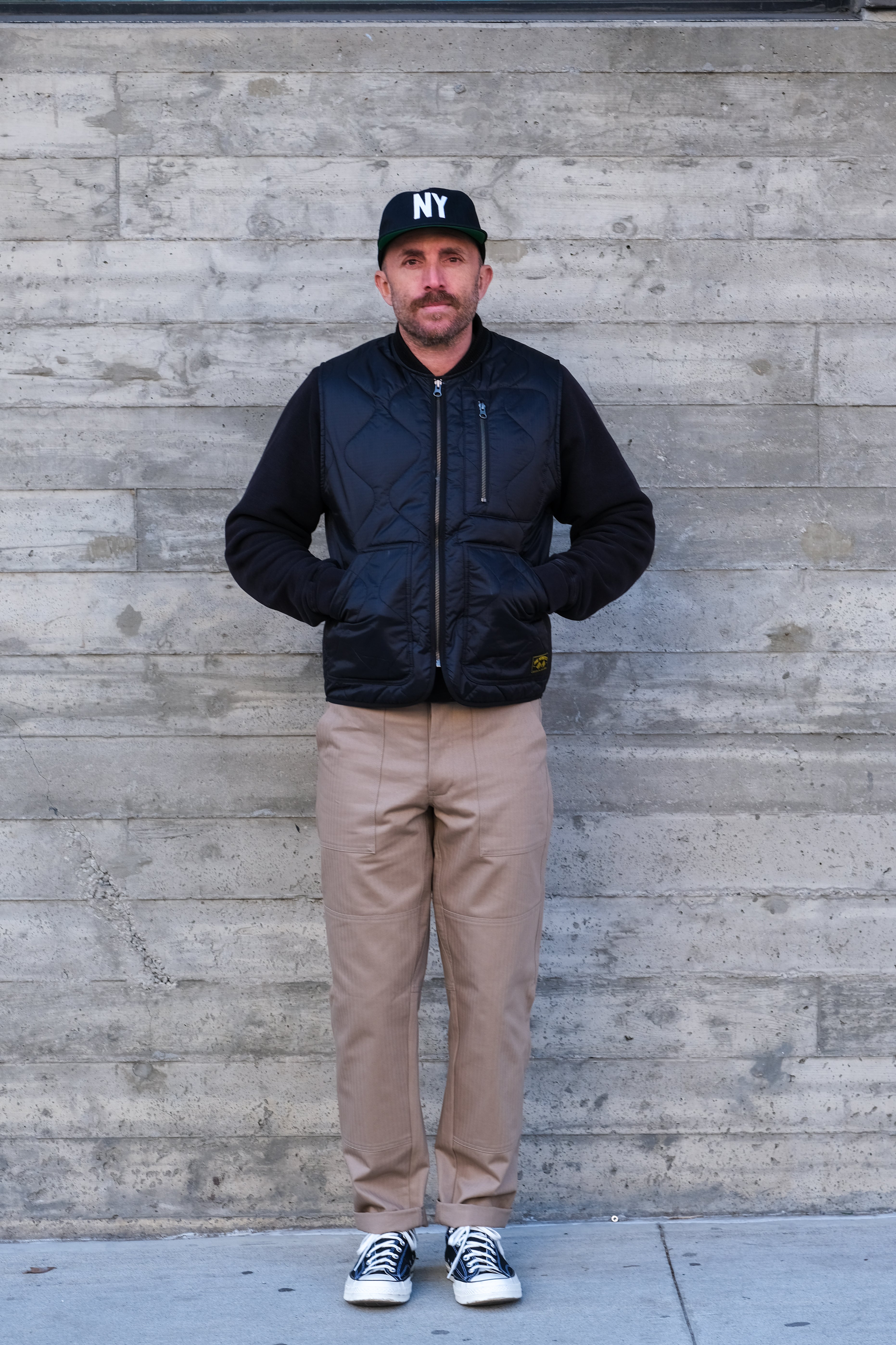 Bedford Double Knee Pant - Tan Herringbone