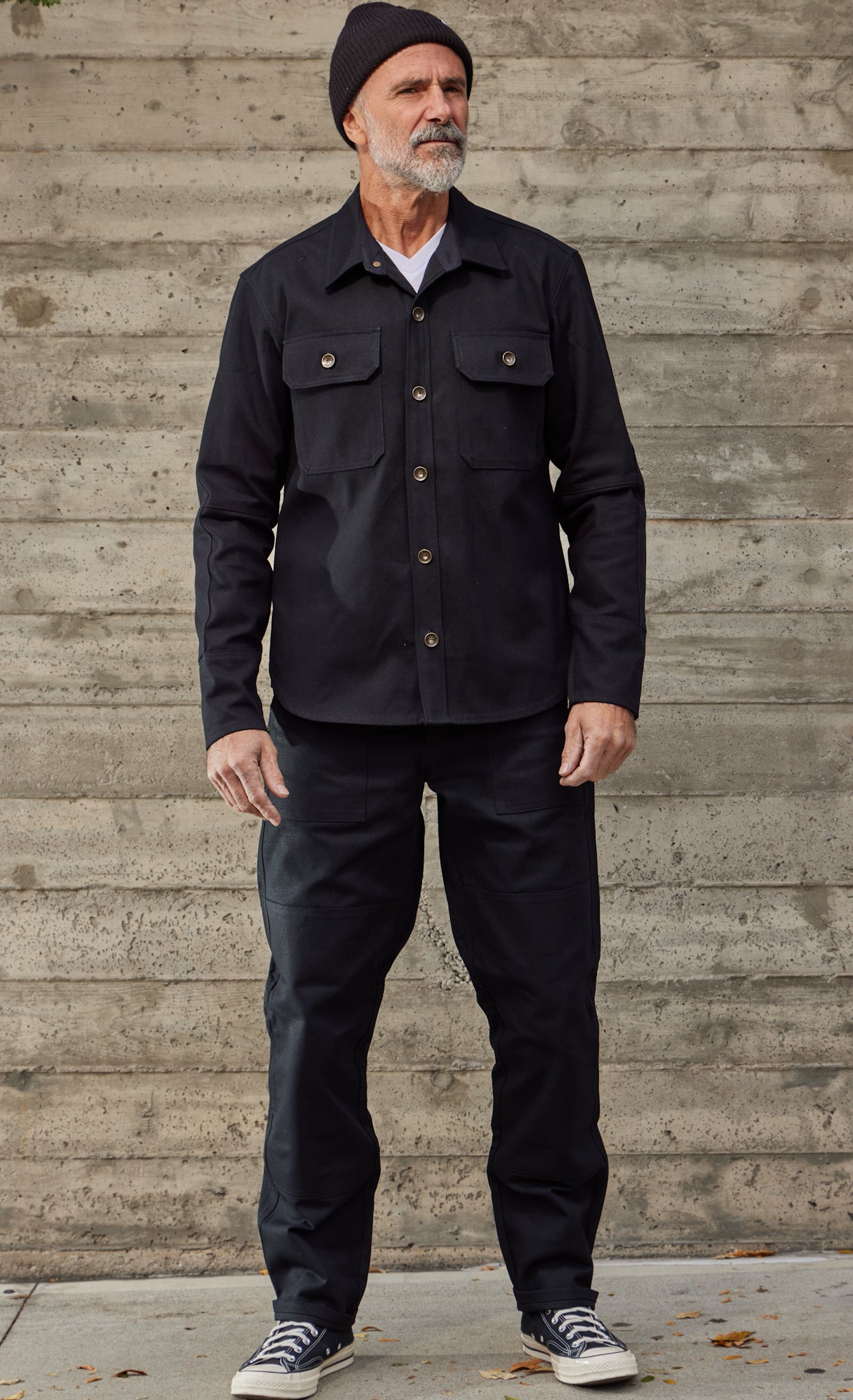 The Mercer Riding Shirt - 10oz Organic cotton canvas - Black