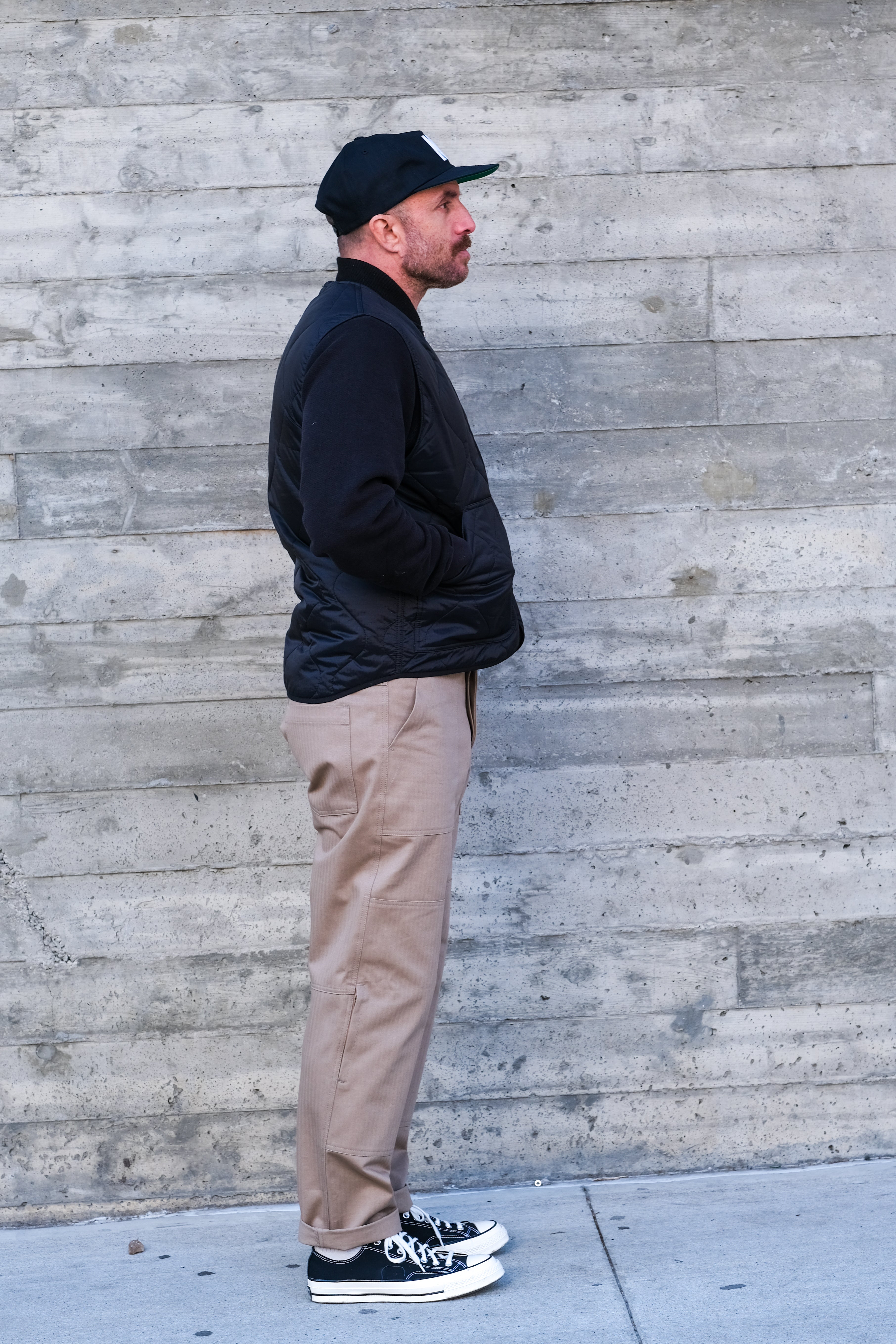 Bedford Double Knee Pant - Tan Herringbone