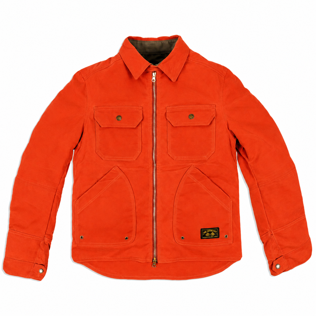 The Driggs Waxed Canvas Orange Riding Jacket