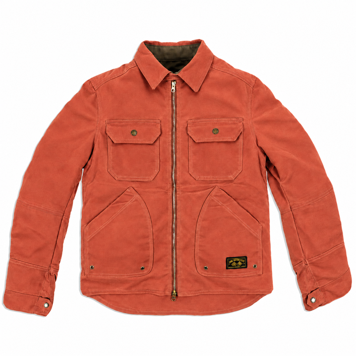 The Driggs Waxed Canvas Orange Riding Jacket