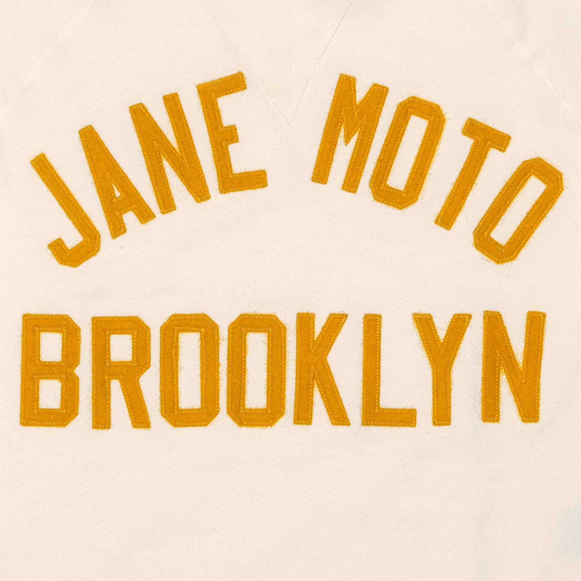 GOLD FELT ORGANIC COTTON CREWNECK - WHITE