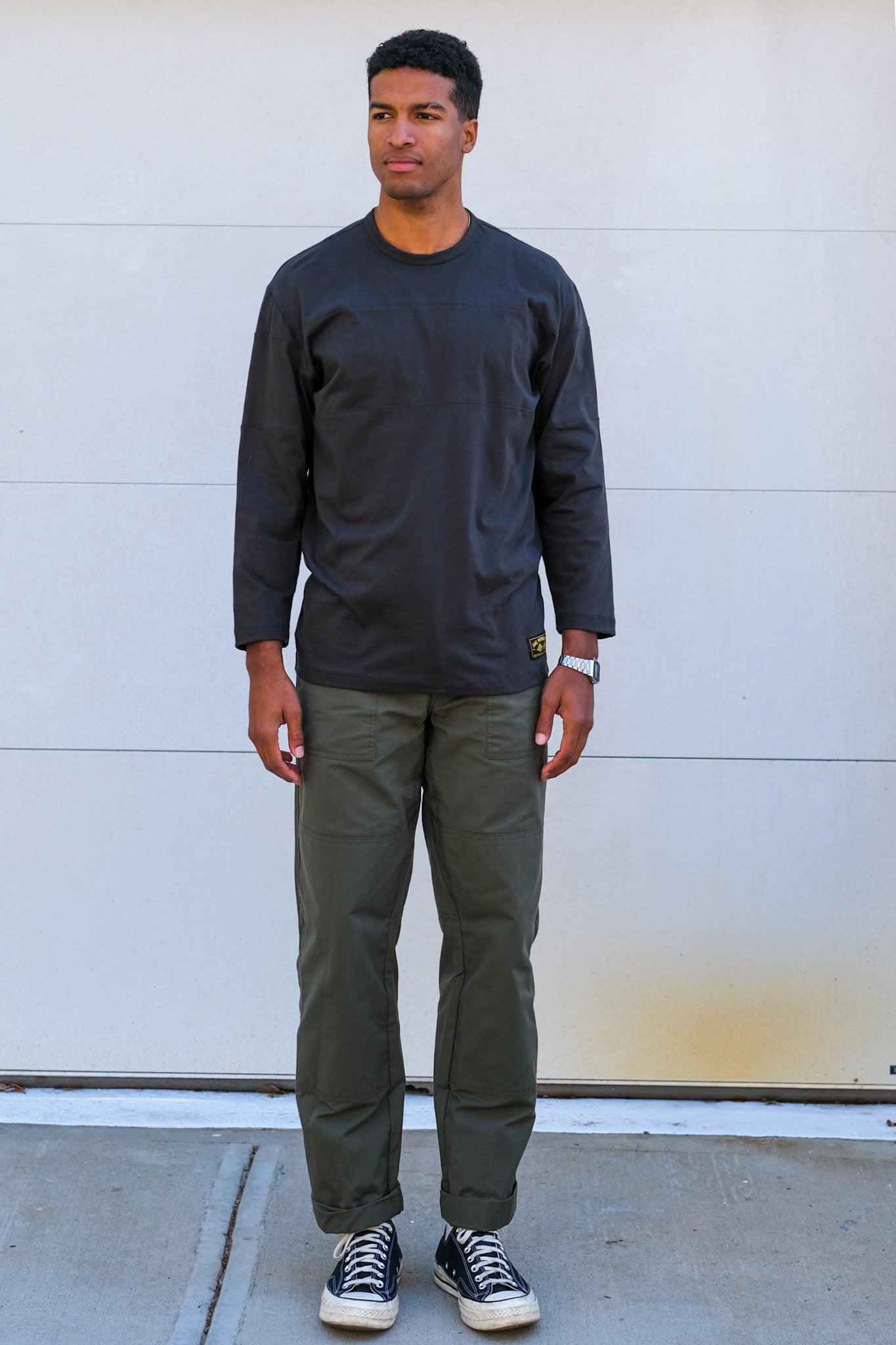 MIDWEIGHT VINTAGE FOOTBALL JERSEY - OIL