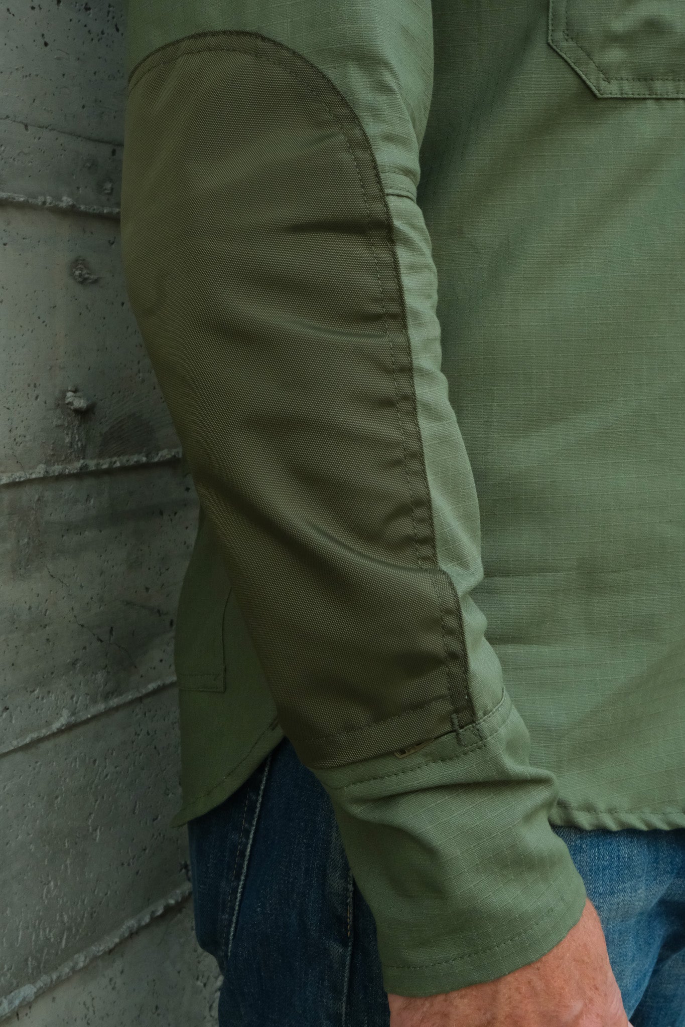 The Mercer Riding Shirt - Cotton Ripstop - Army Green