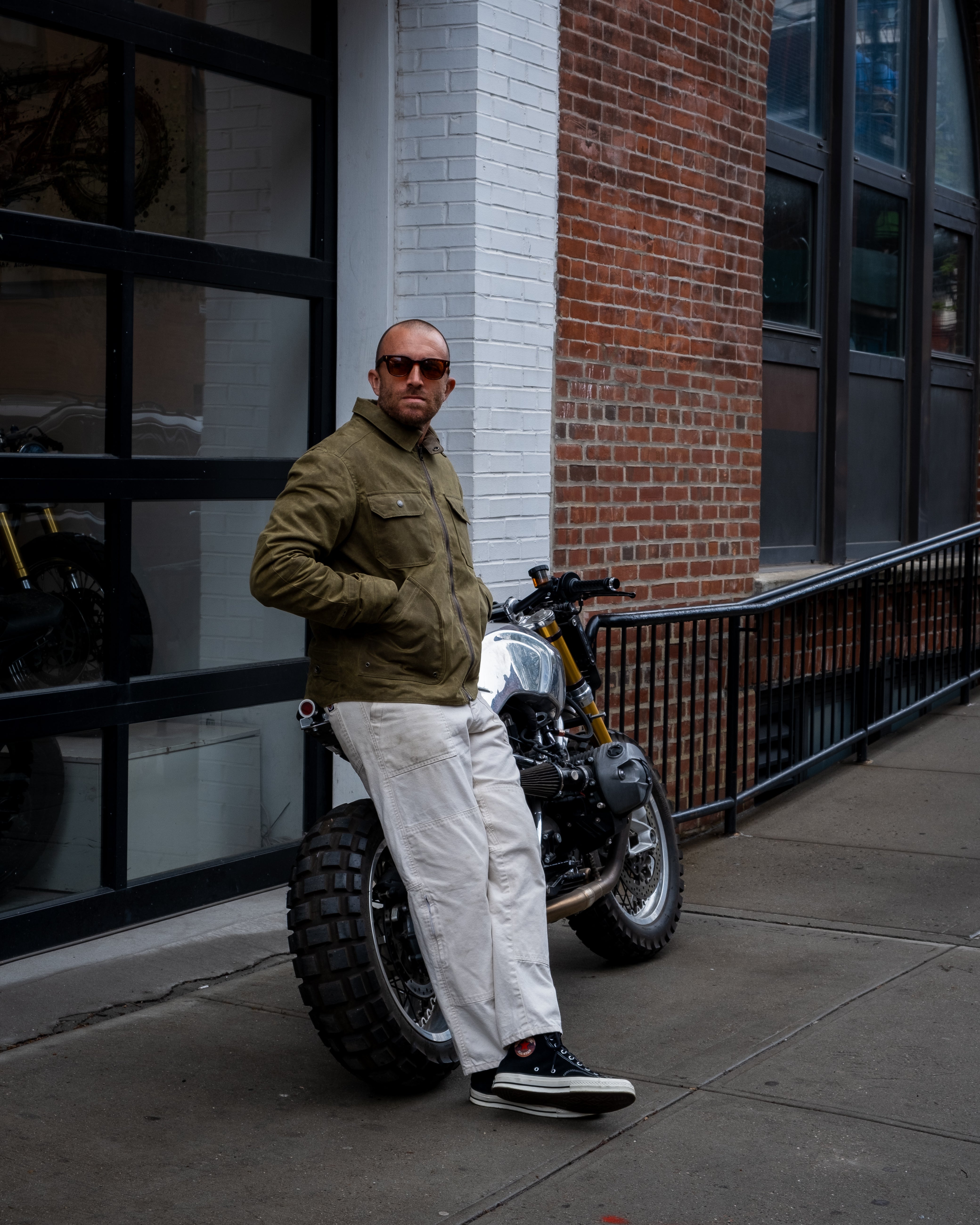 The Driggs Waxed Canvas Olive Riding Jacket