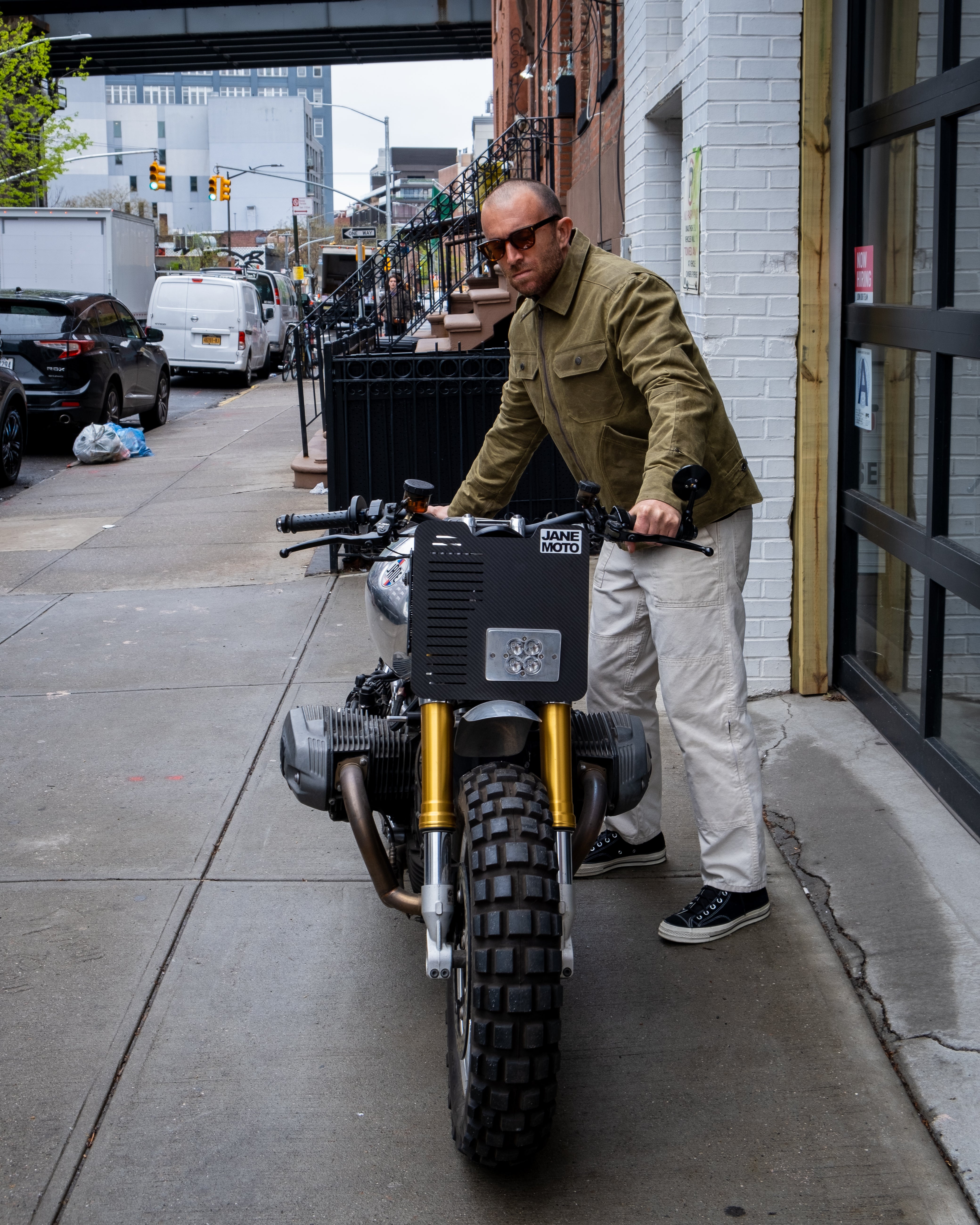 The Driggs Waxed Canvas Olive Riding Jacket