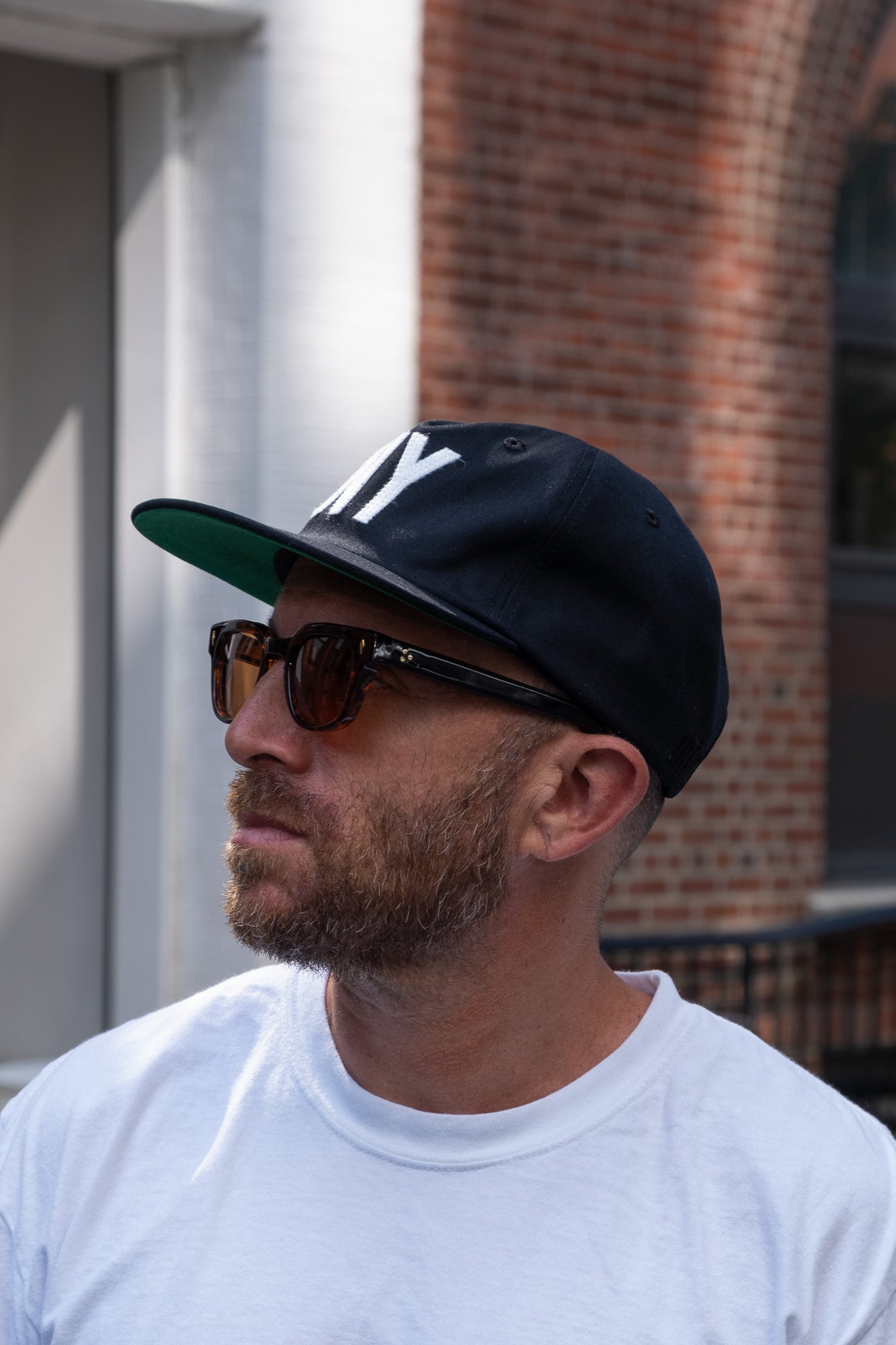 NY Ball Cap - Black Herringbone