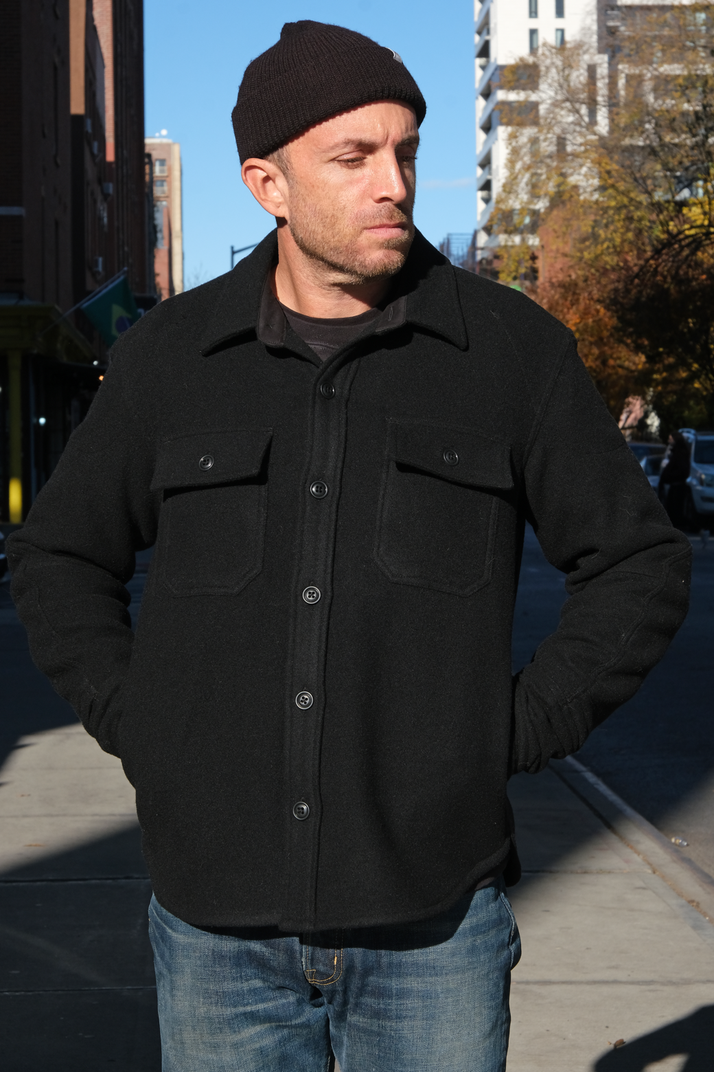 The Mercer Riding Shirt - Wool Black Limited Edition