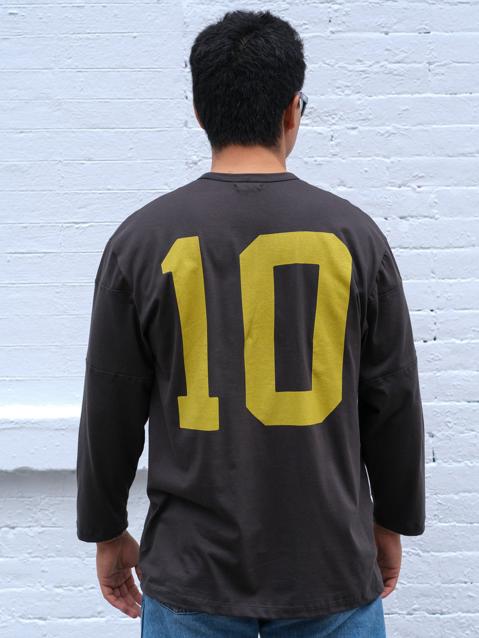 JANE MOTO - MIDWEIGHT VINTAGE FOOTBALL JERSEY - OIL