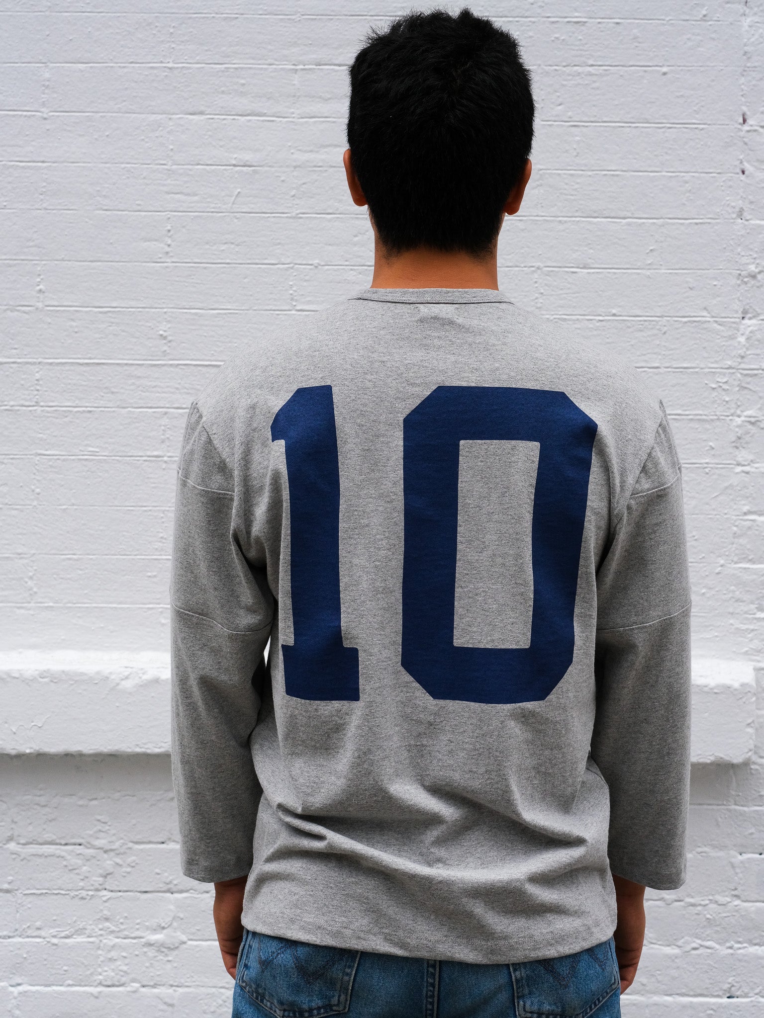 JANE MOTO - MIDWEIGHT VINTAGE FOOTBALL JERSEY - GRAY