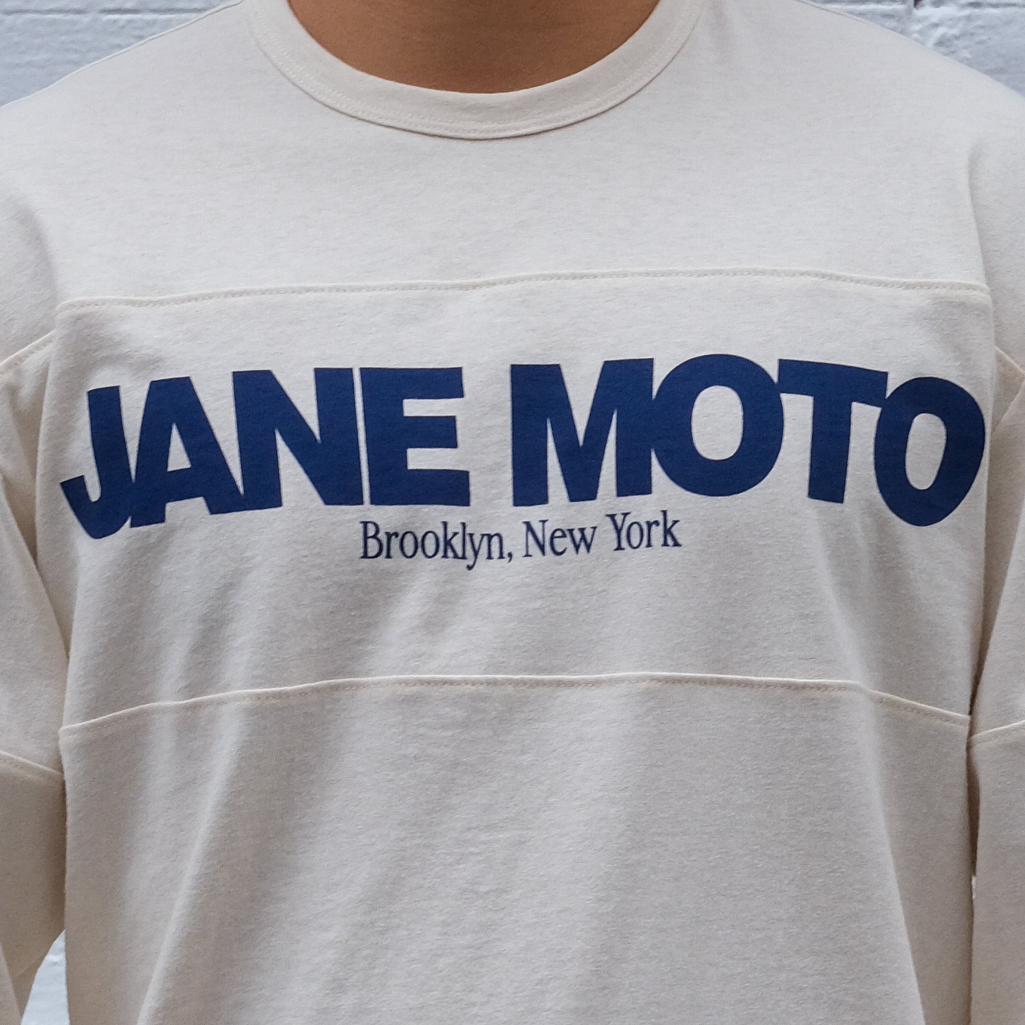 JANE MOTO - MIDWEIGHT VINTAGE FOOTBALL JERSEY - NATURAL