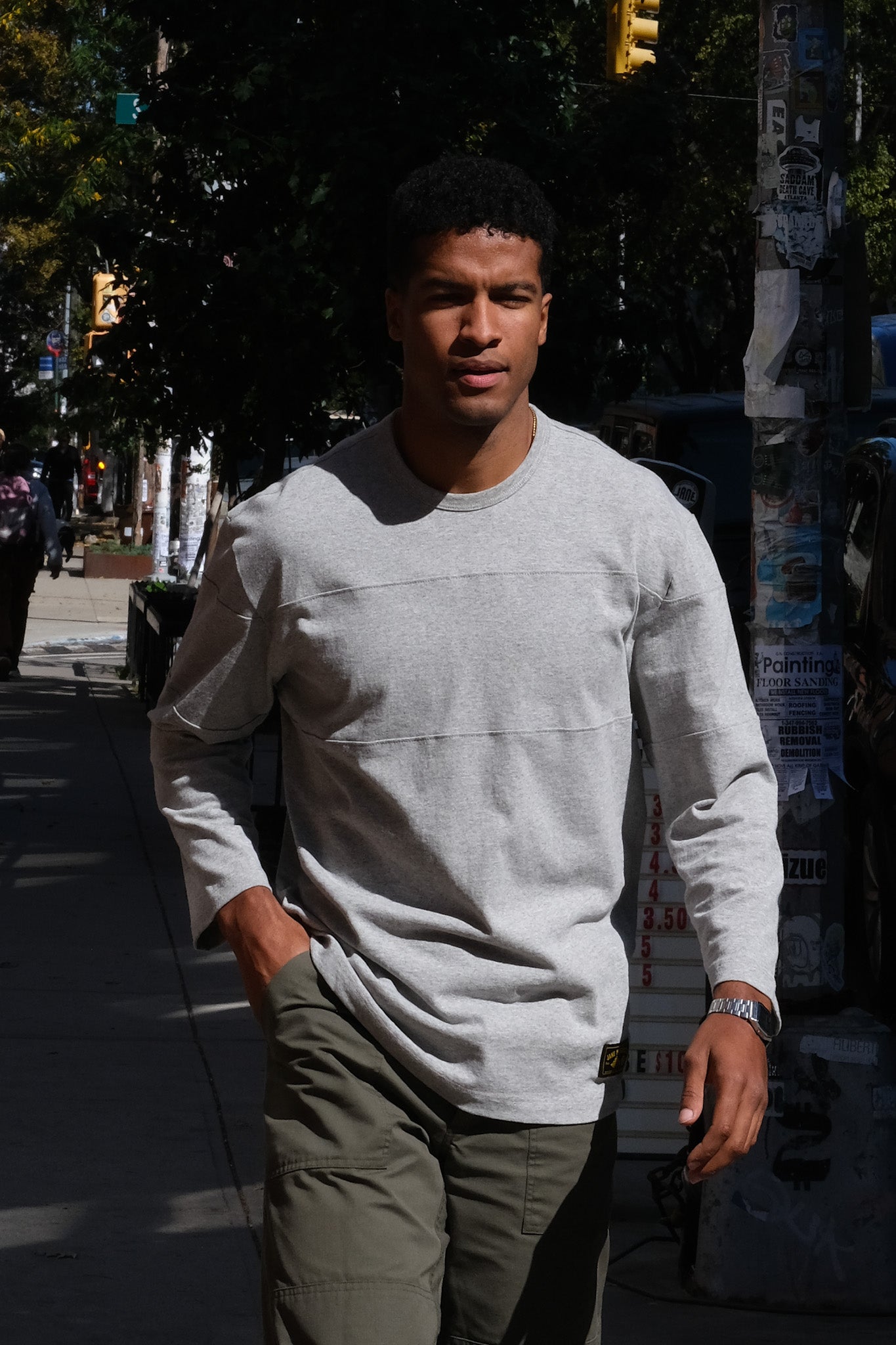 MIDWEIGHT VINTAGE FOOTBALL JERSEY - GRAY