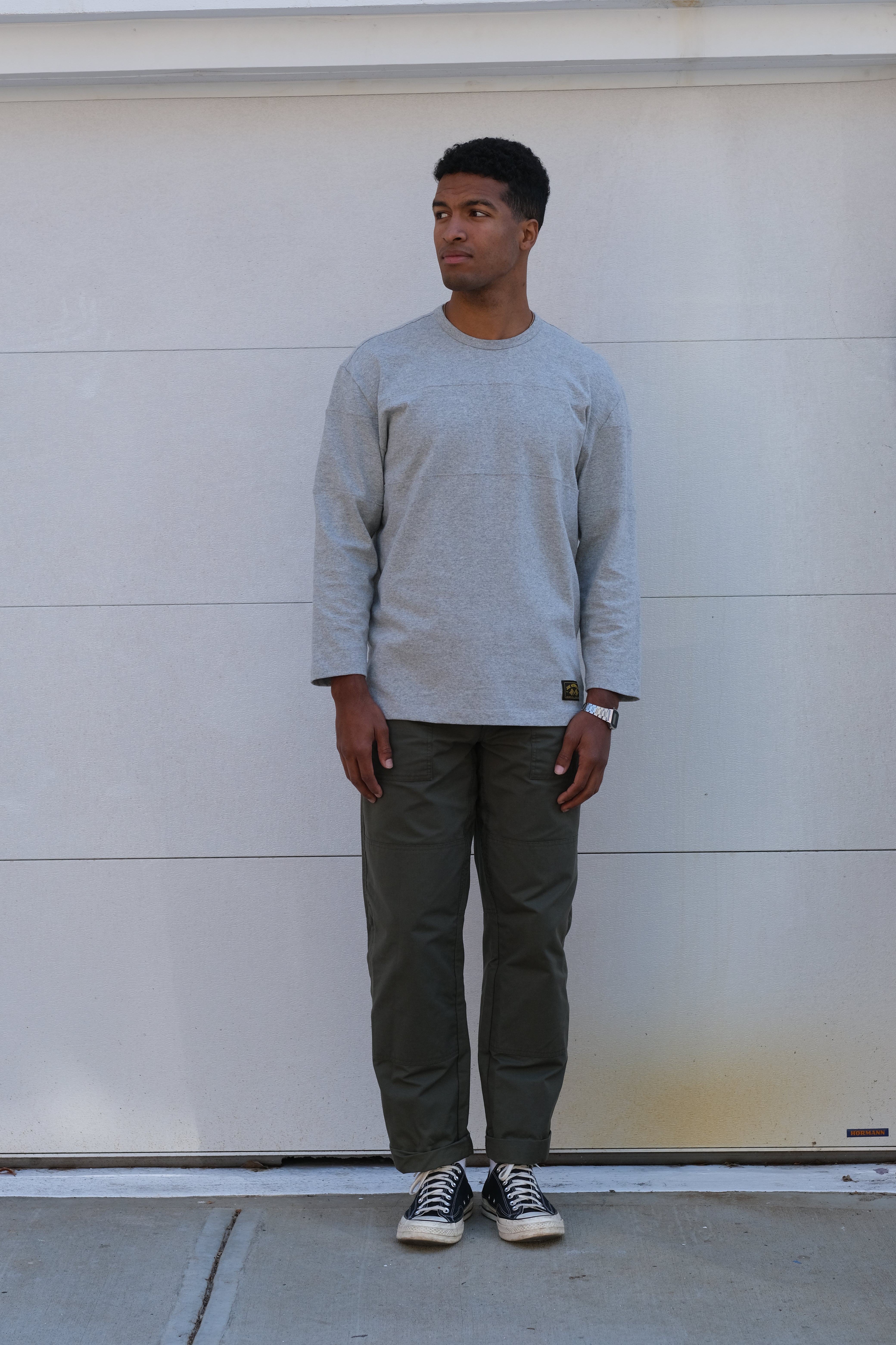 MIDWEIGHT VINTAGE FOOTBALL JERSEY - GRAY