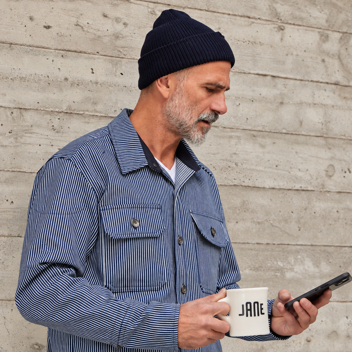 MERINO WOOL WATCH CAP - BLACK