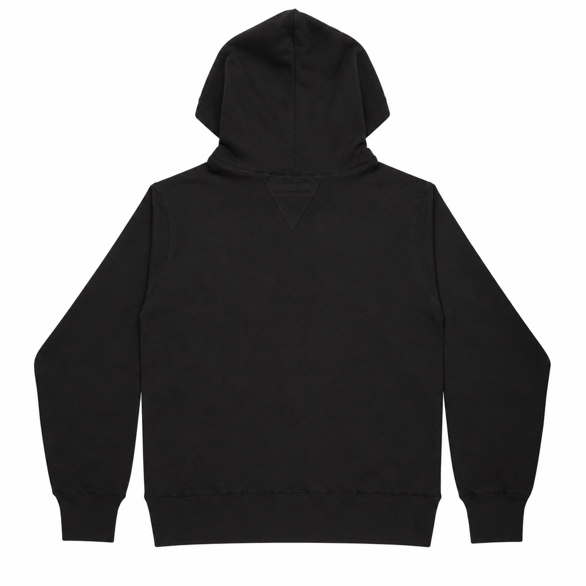ORGANIC COTTON HOODED SWEATSHIRT - BLACK