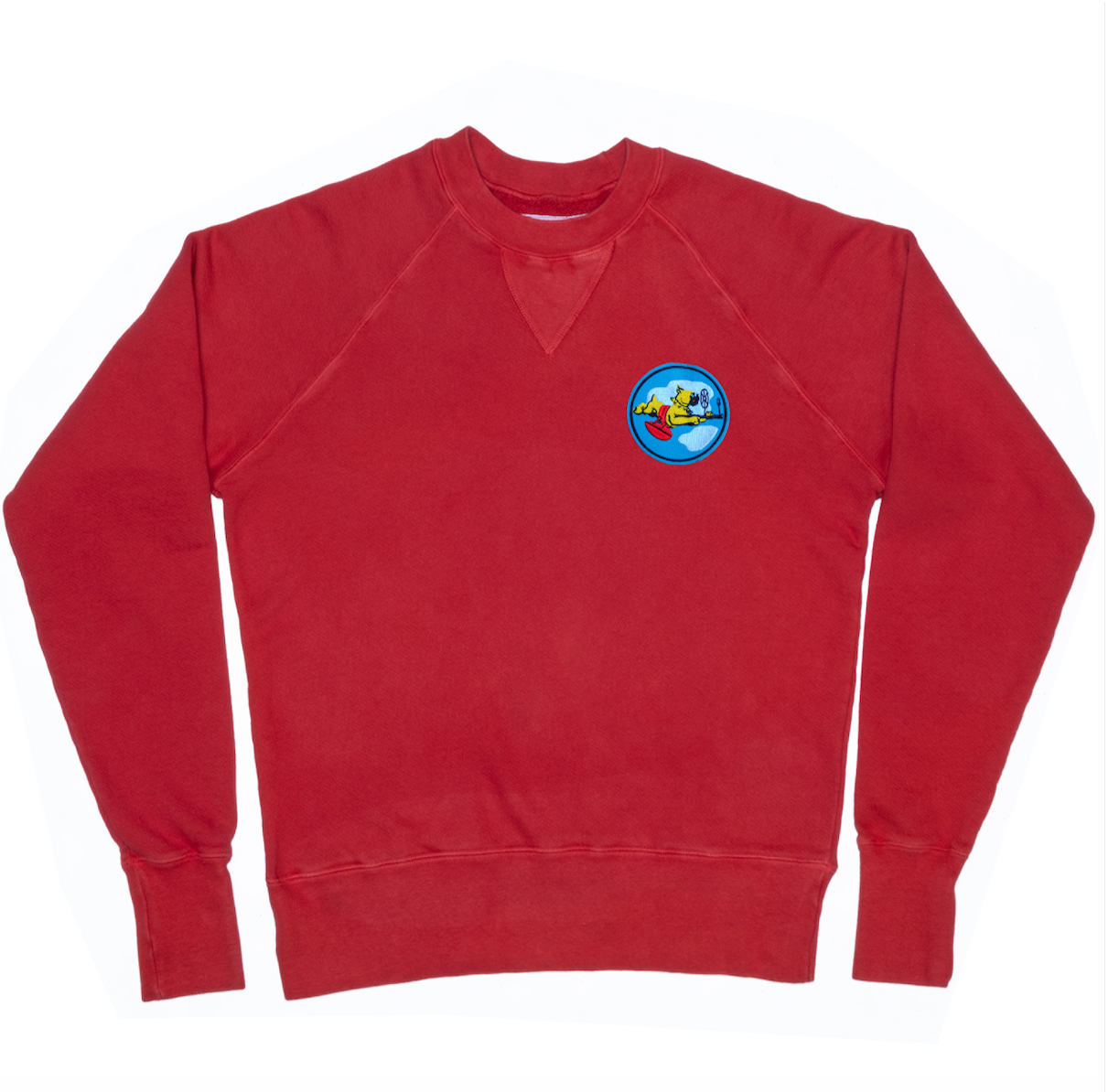 437 FS GARMENT DYED ORGANIC COTTON CREWNECK SWEATSHIRT : RED