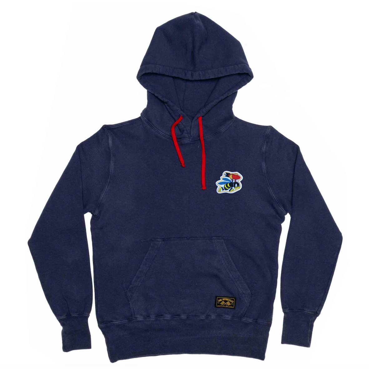 GARMENT DYED ORGANIC COTTON HOODED SWEATSHIRT - PATCH