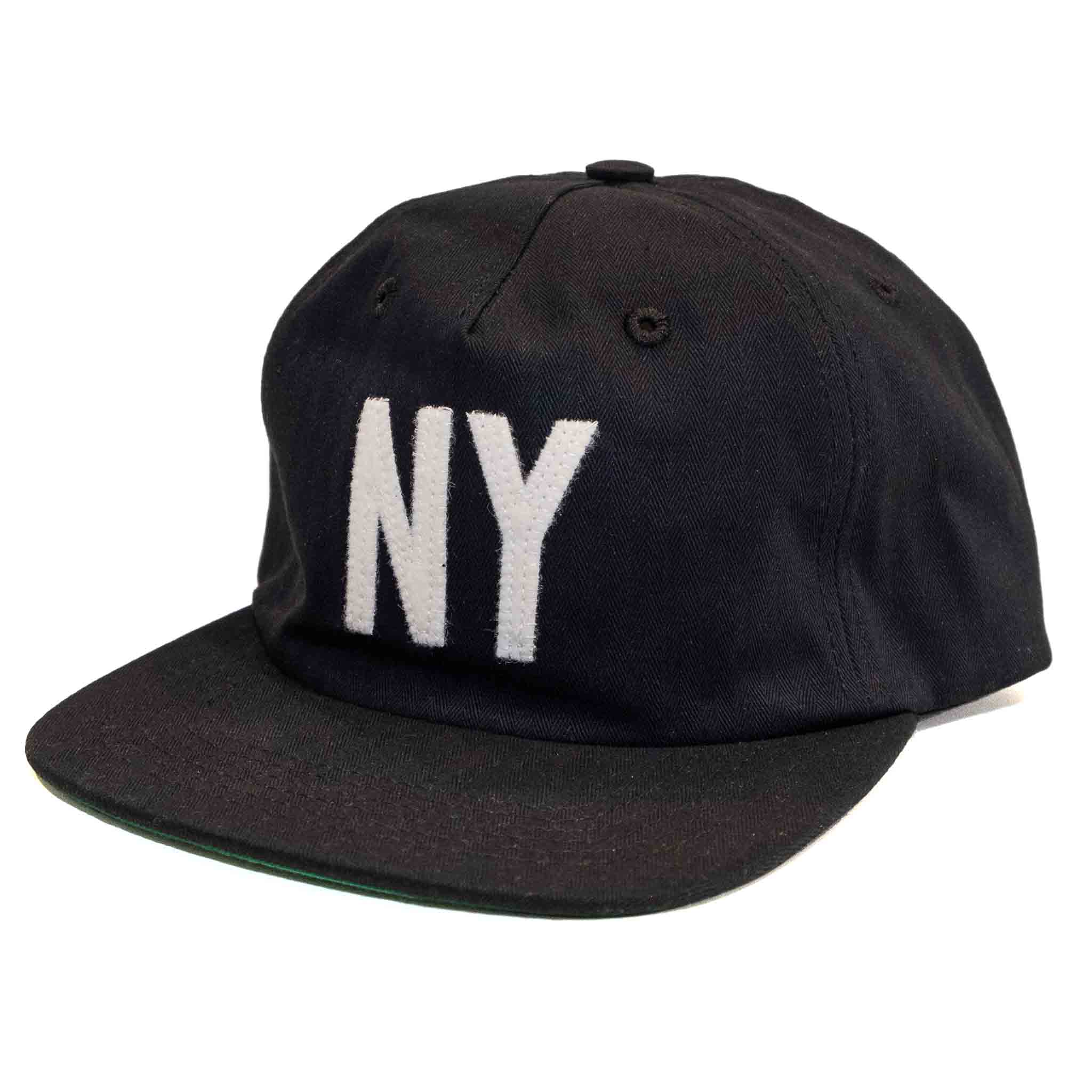 NY Ball Cap - Black Herringbone