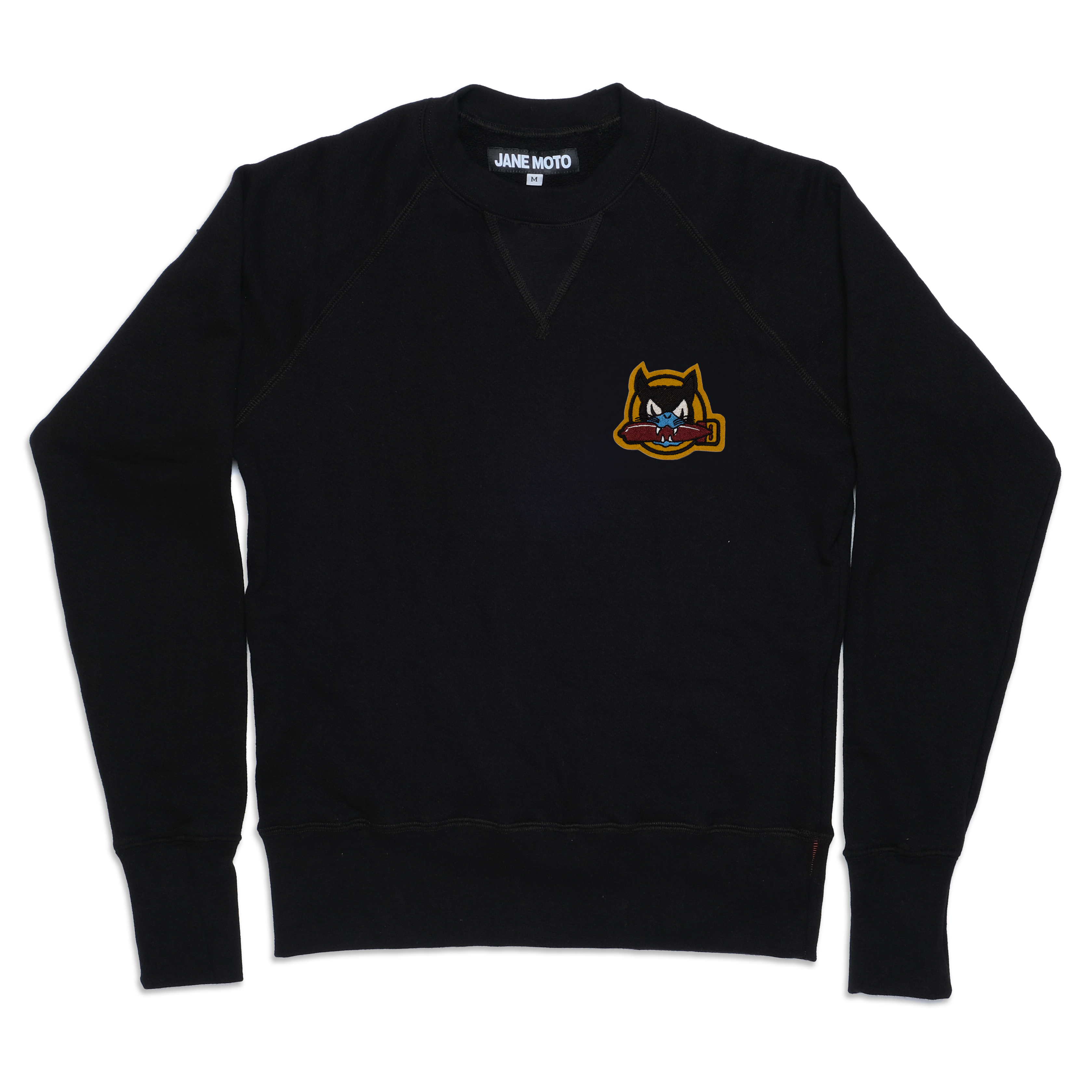 Jane Organic Crewneck Sweatshirt - VT-5 - Black