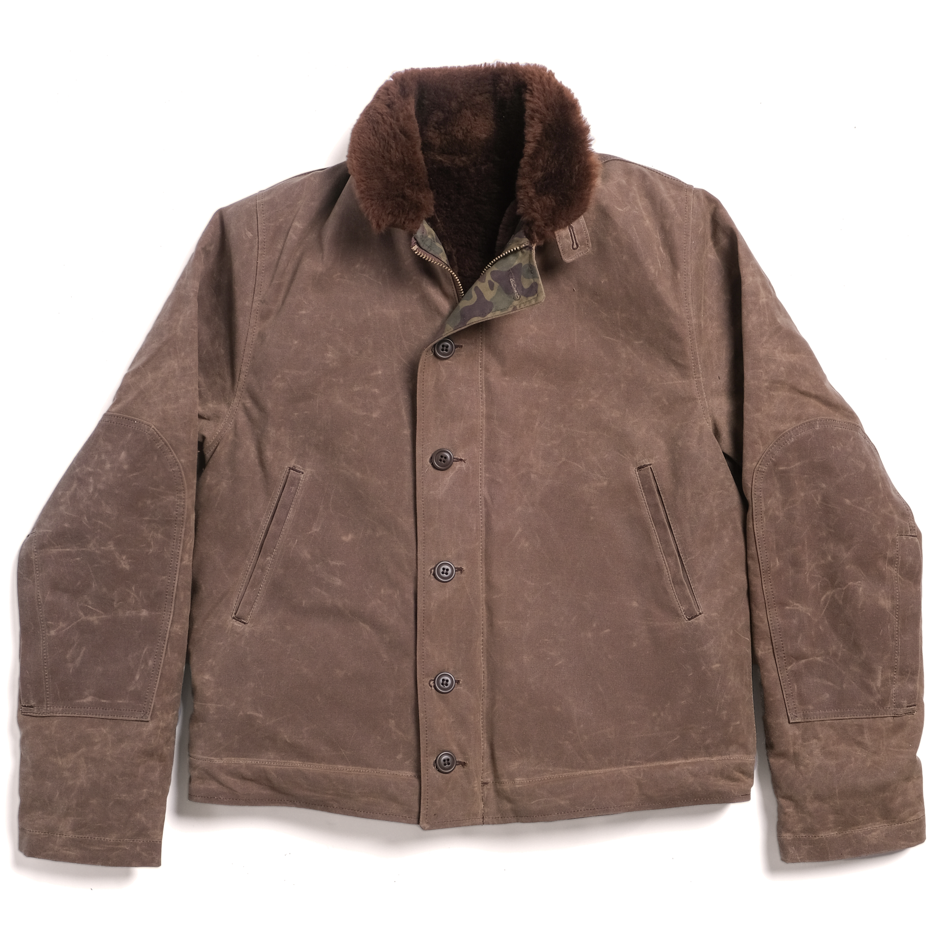 Deck Jacket - Brown Shearling