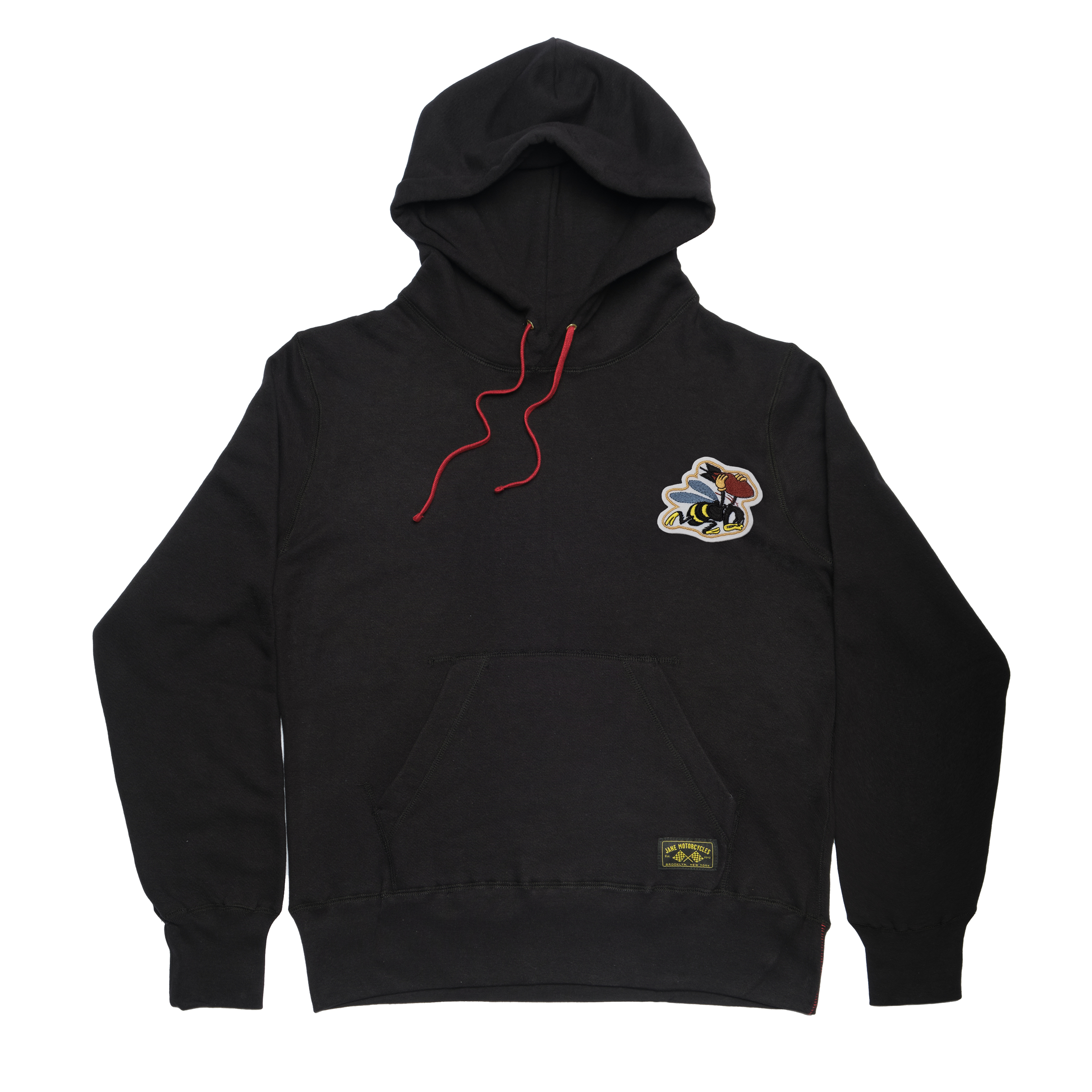 GARMENT DYED ORGANIC COTTON HOODED SWEATSHIRT - PATCH