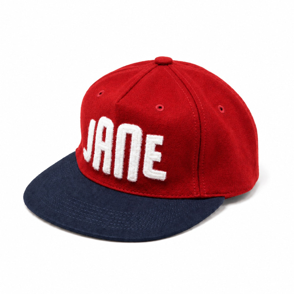 JANE Wool Cap - Red / Navy