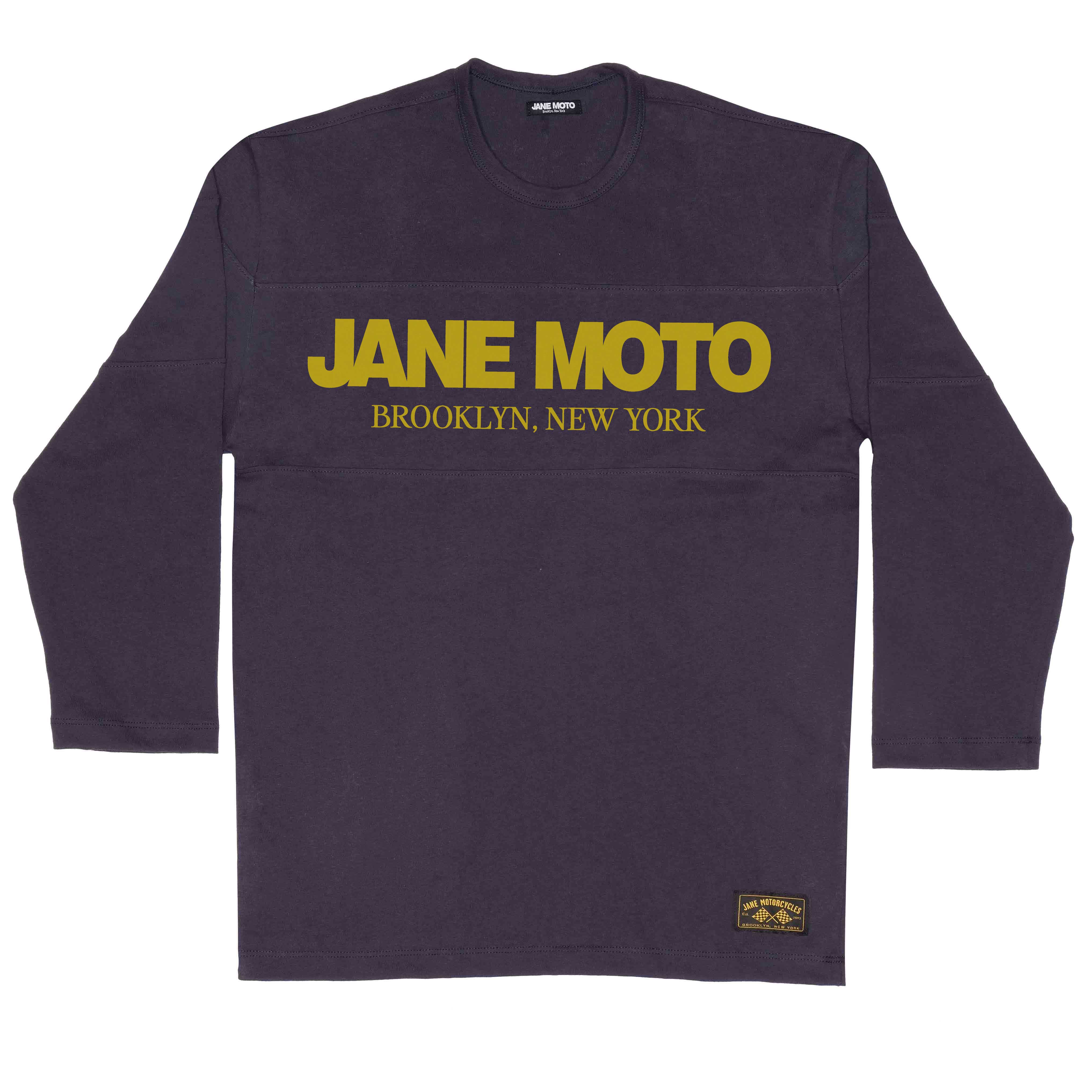 JANE MOTO - MIDWEIGHT VINTAGE FOOTBALL JERSEY - NAVY