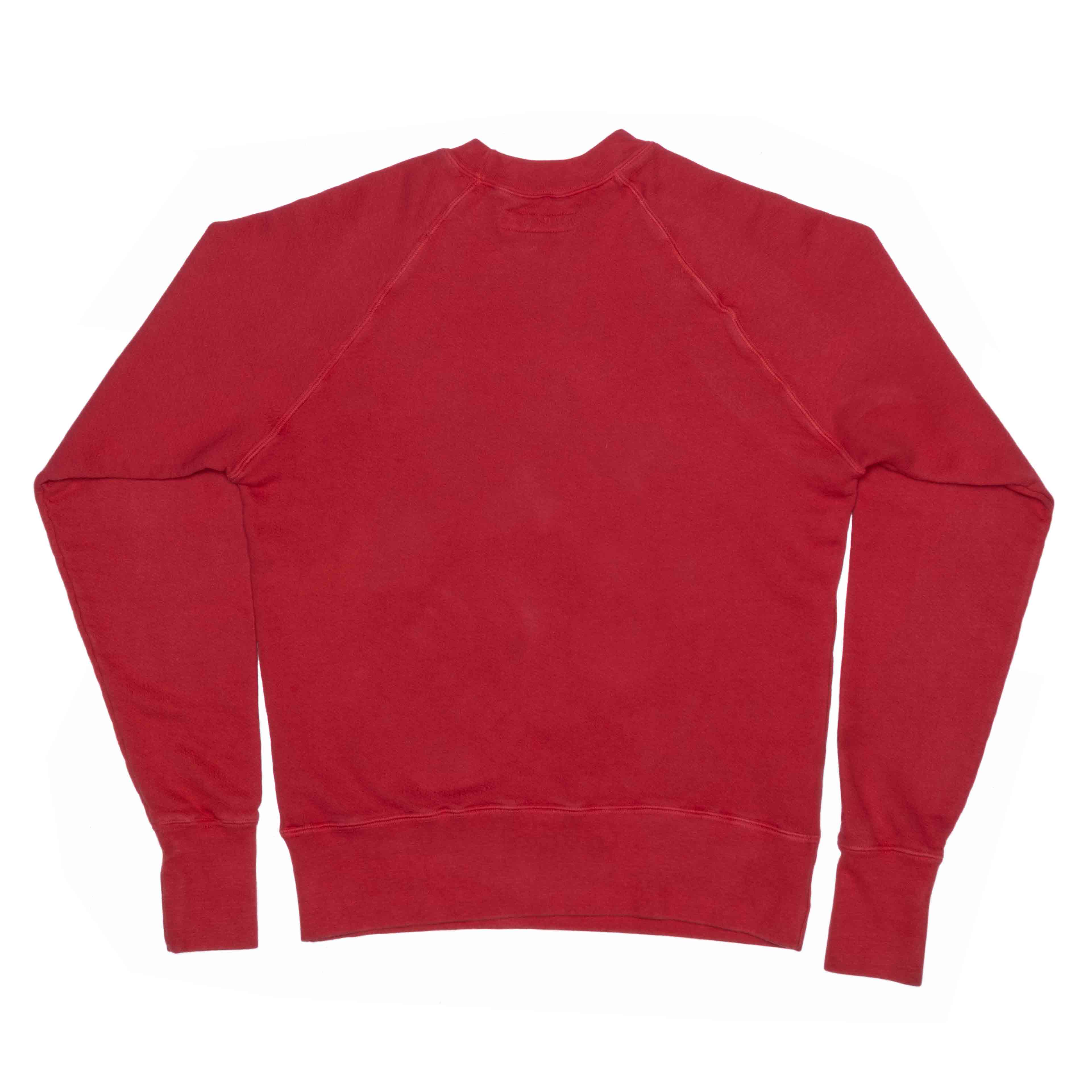 437 FS GARMENT DYED ORGANIC COTTON CREWNECK SWEATSHIRT - RED