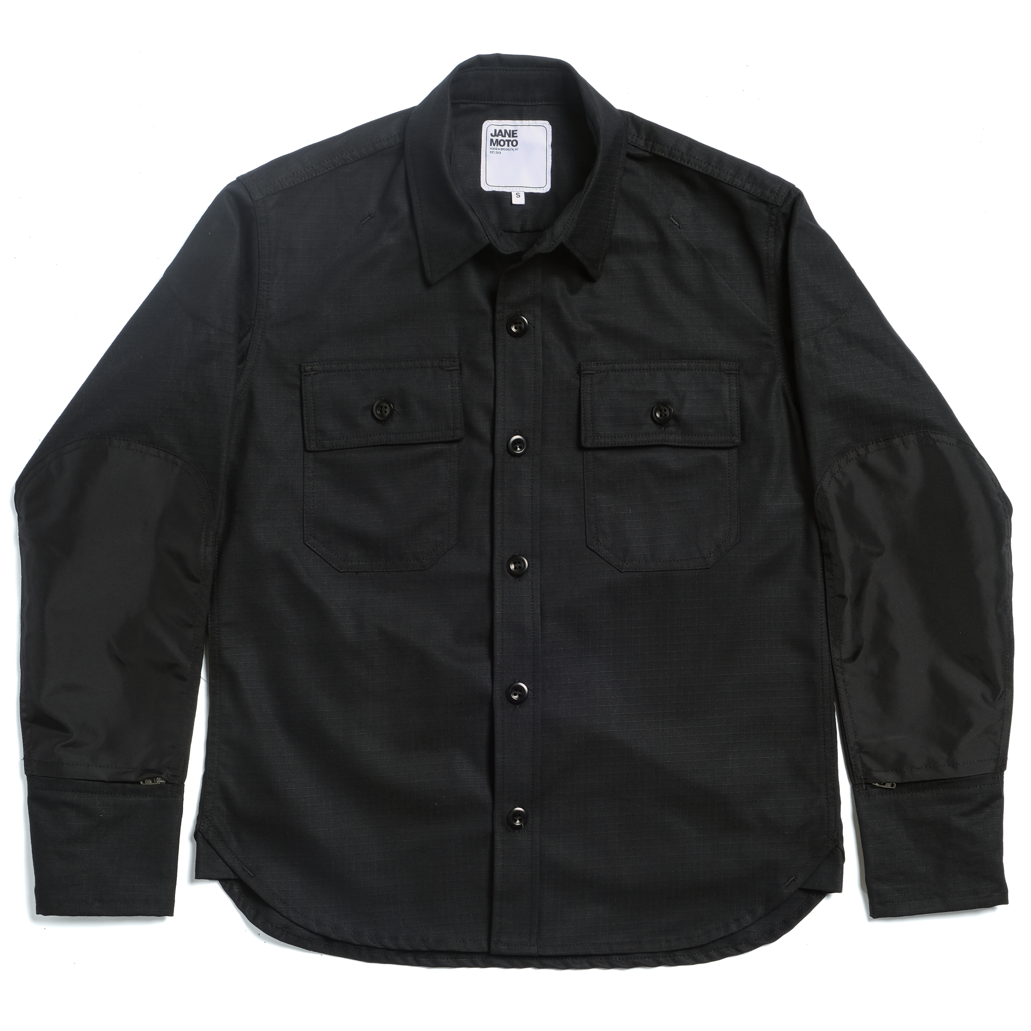 The Mercer Riding Shirt - Cotton Ripstop - Black