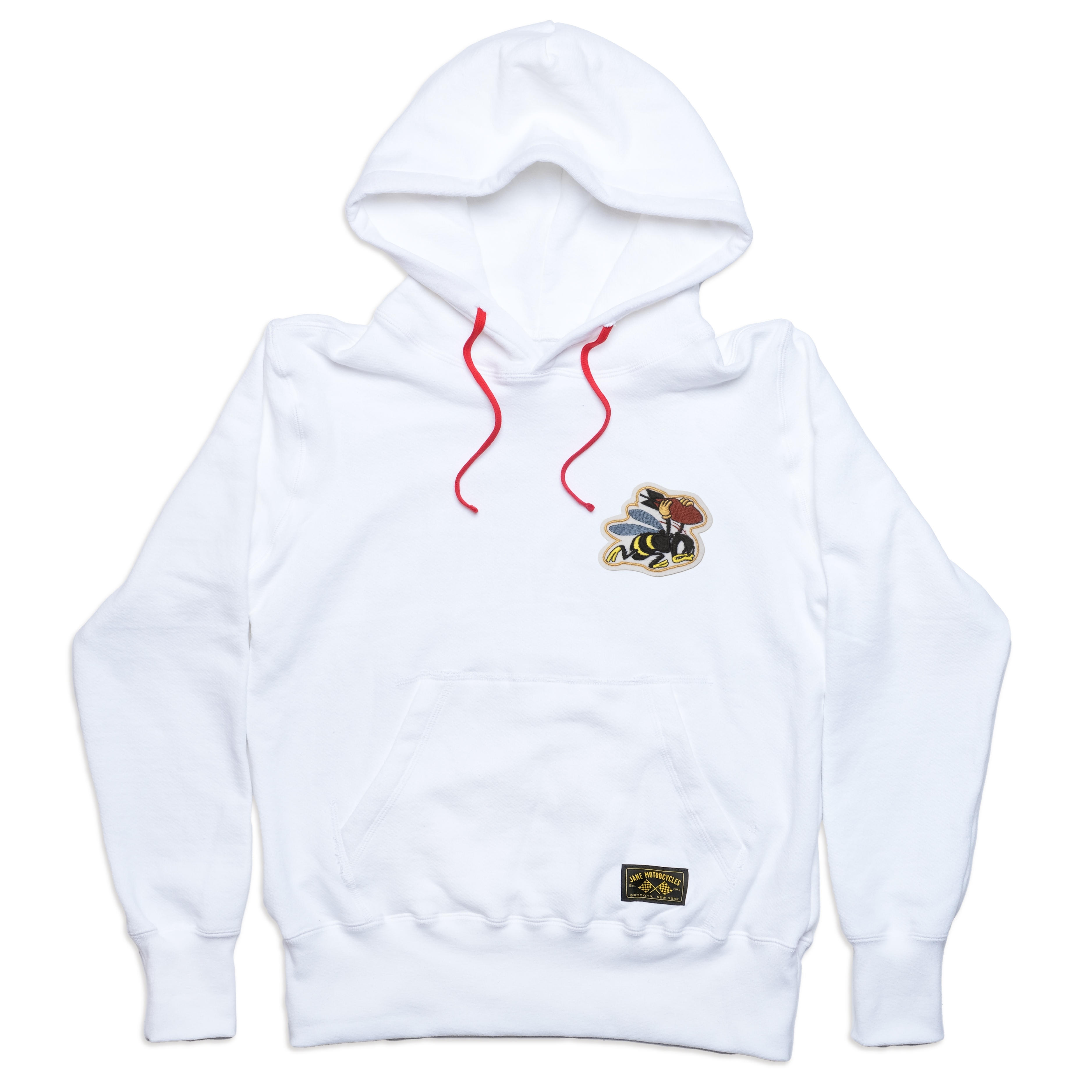 Jane Organic Hooded Sweatshirt - Embroidered - Optical White