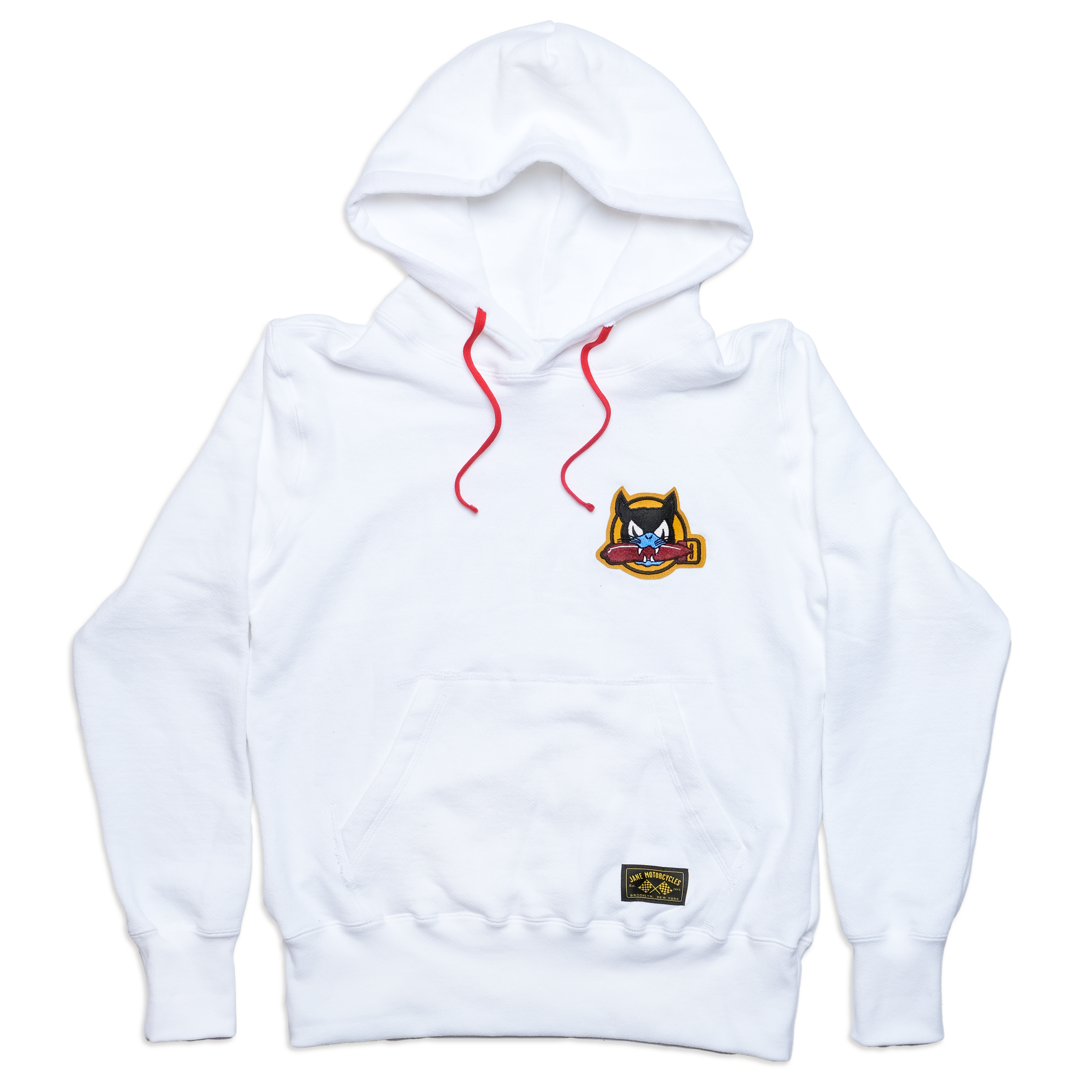 Jane Organic Hooded Sweatshirt - Embroidered - Optical White