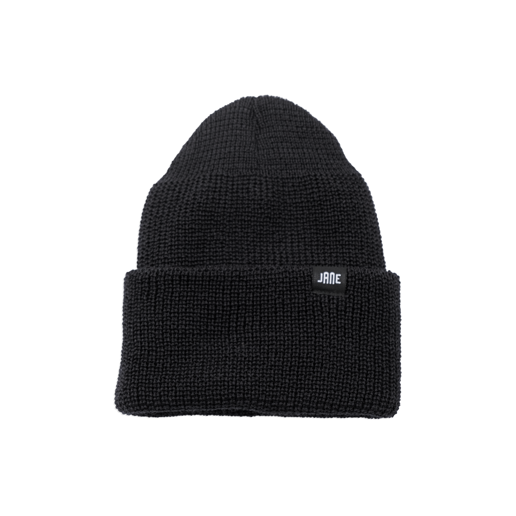 MERINO WOOL WATCH CAP - BLACK