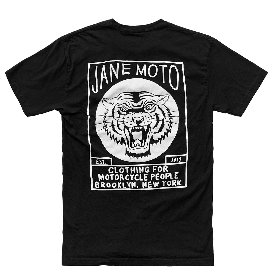 LUDLOW TIGER B&W SHORT SLEEVE - BLACK