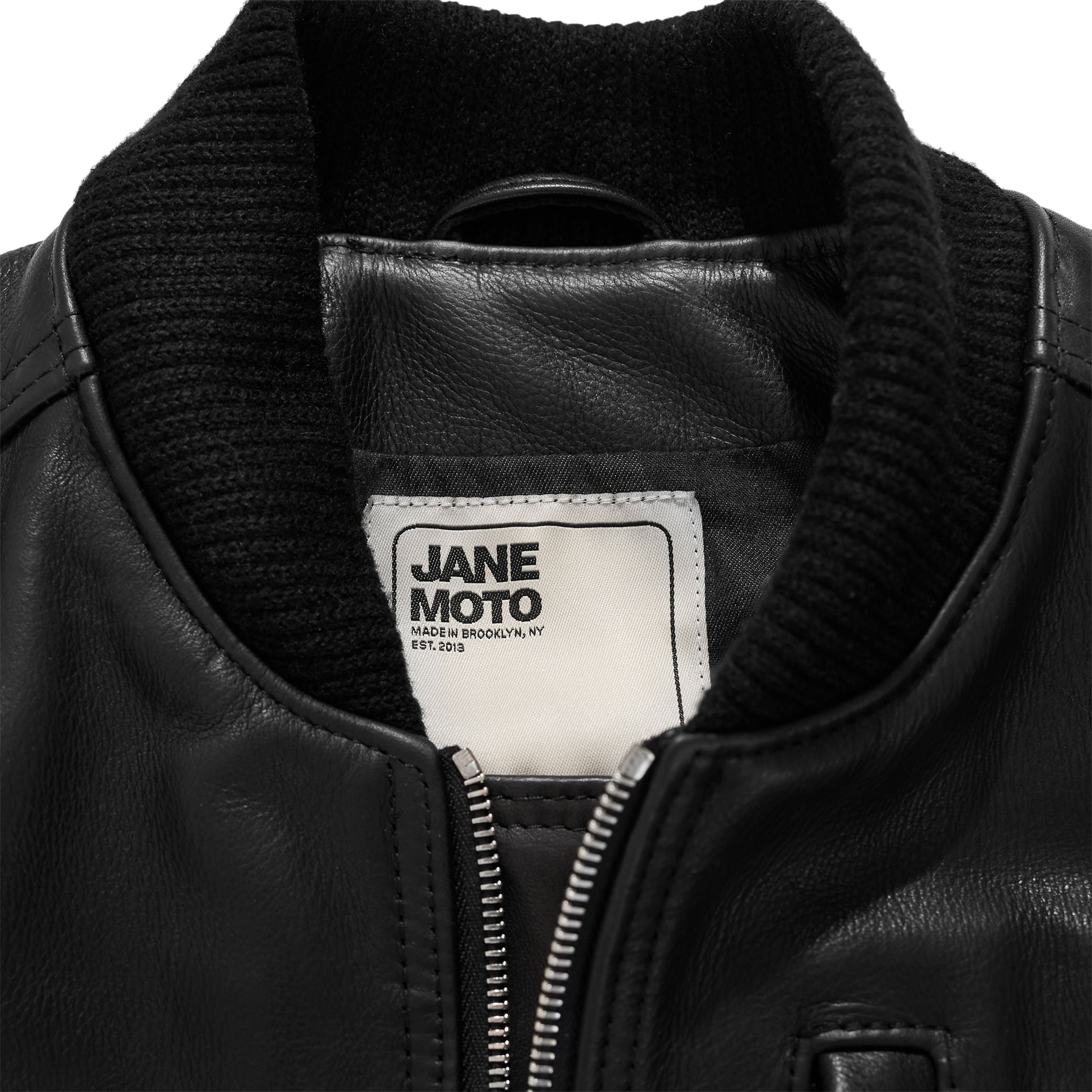 THE MARCY Leather Bomber - Black