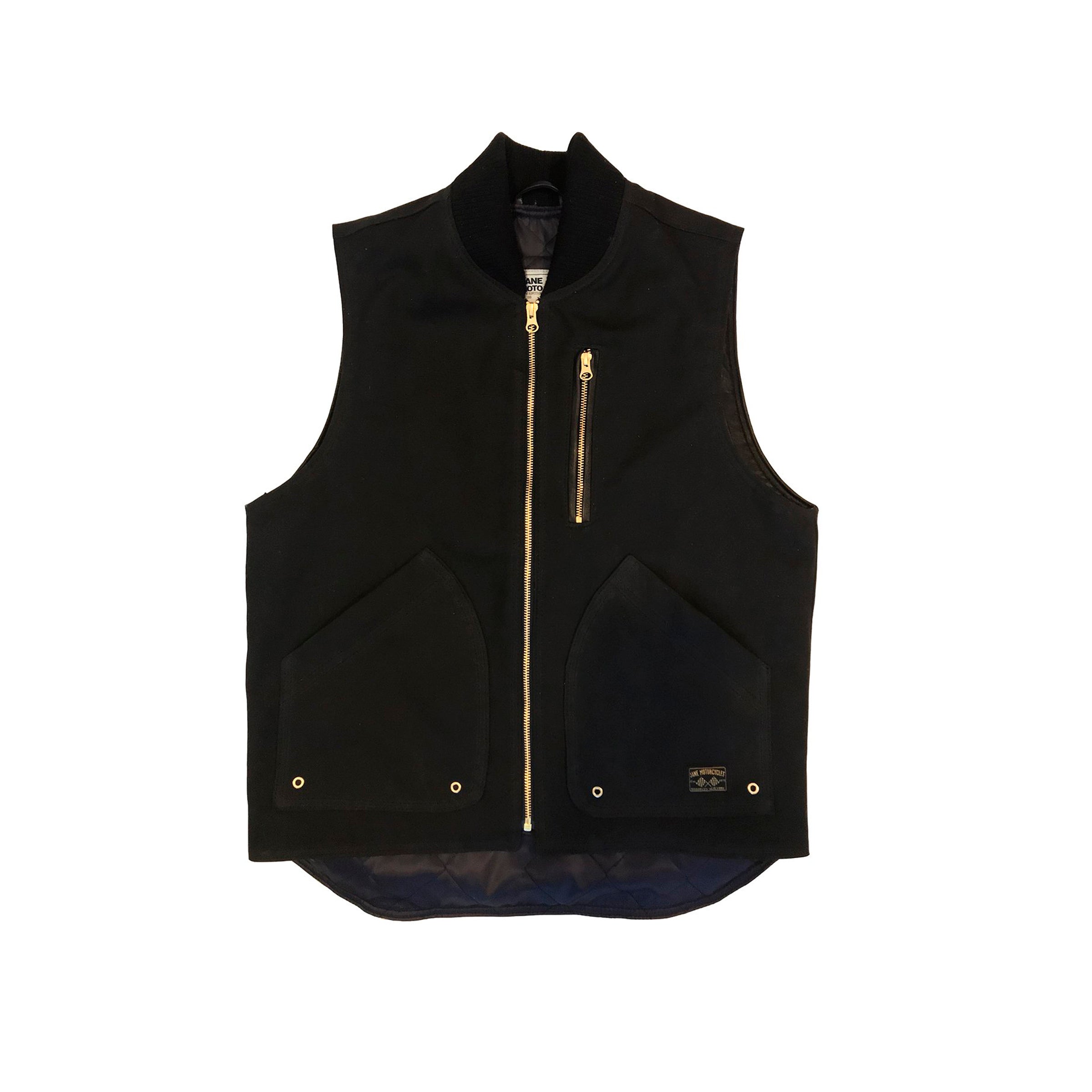 THE BQE Heavyweight Waxed Canvas Vest - Black