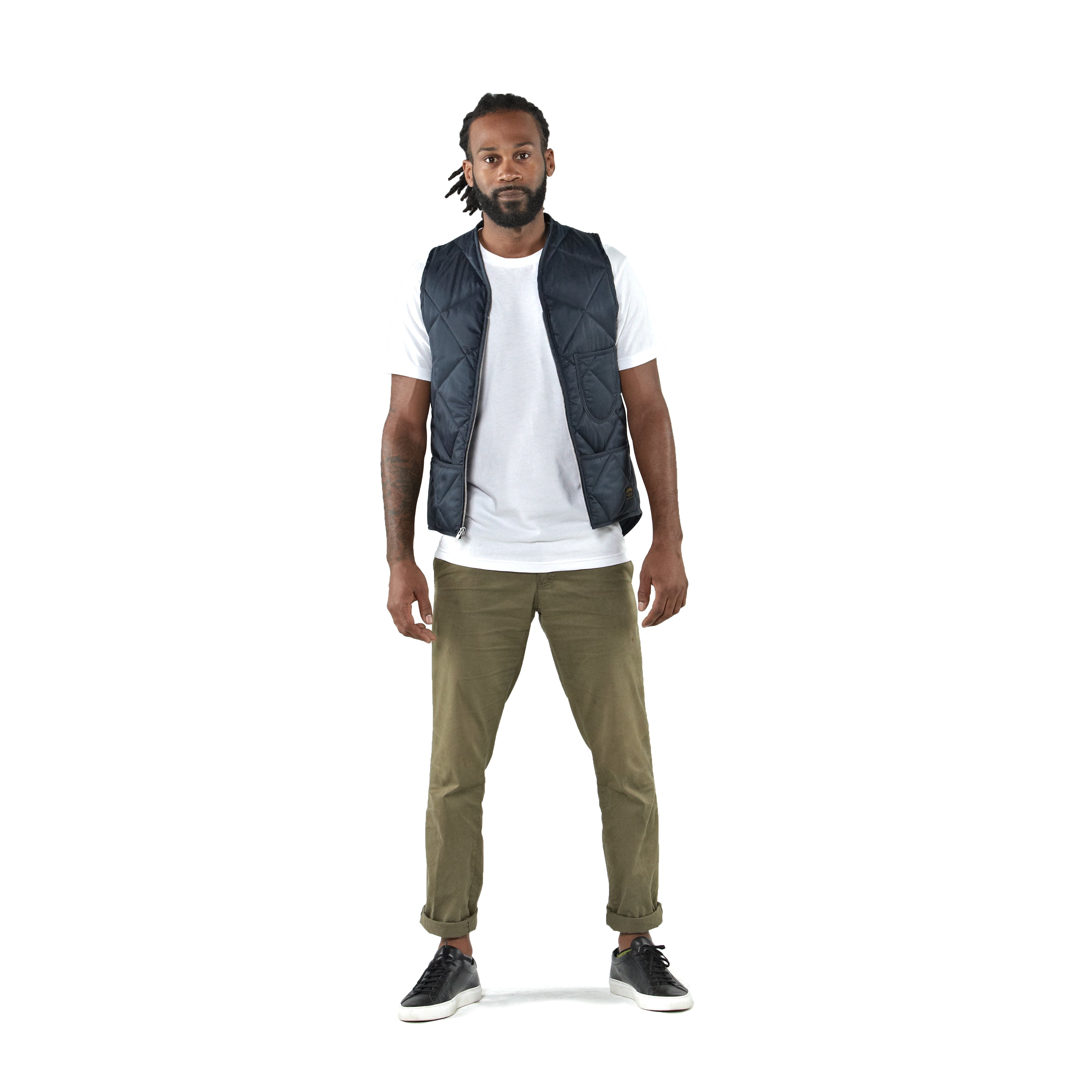 THE UNION QUILTED VEST - Navy