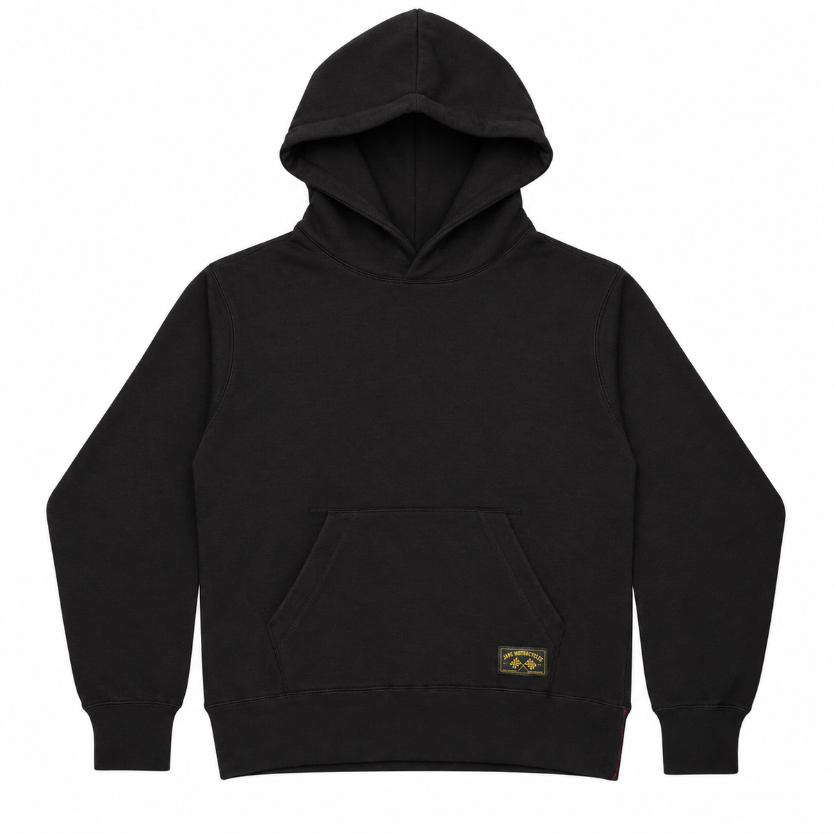 ORGANIC COTTON HOODED SWEATSHIRT - BLACK