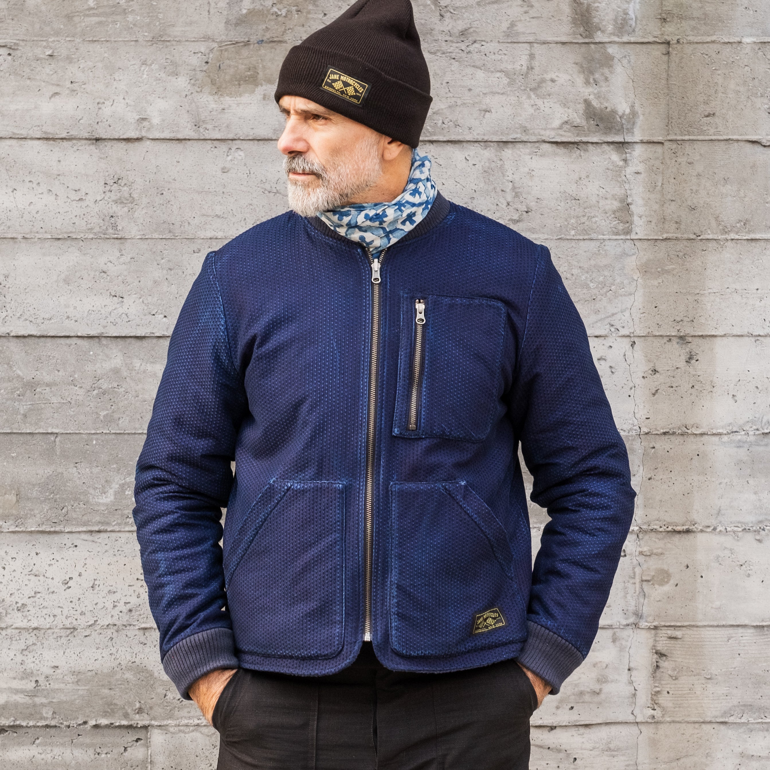 Humboldt Polartec® Liner Reversible Jacket - indigo sashiko