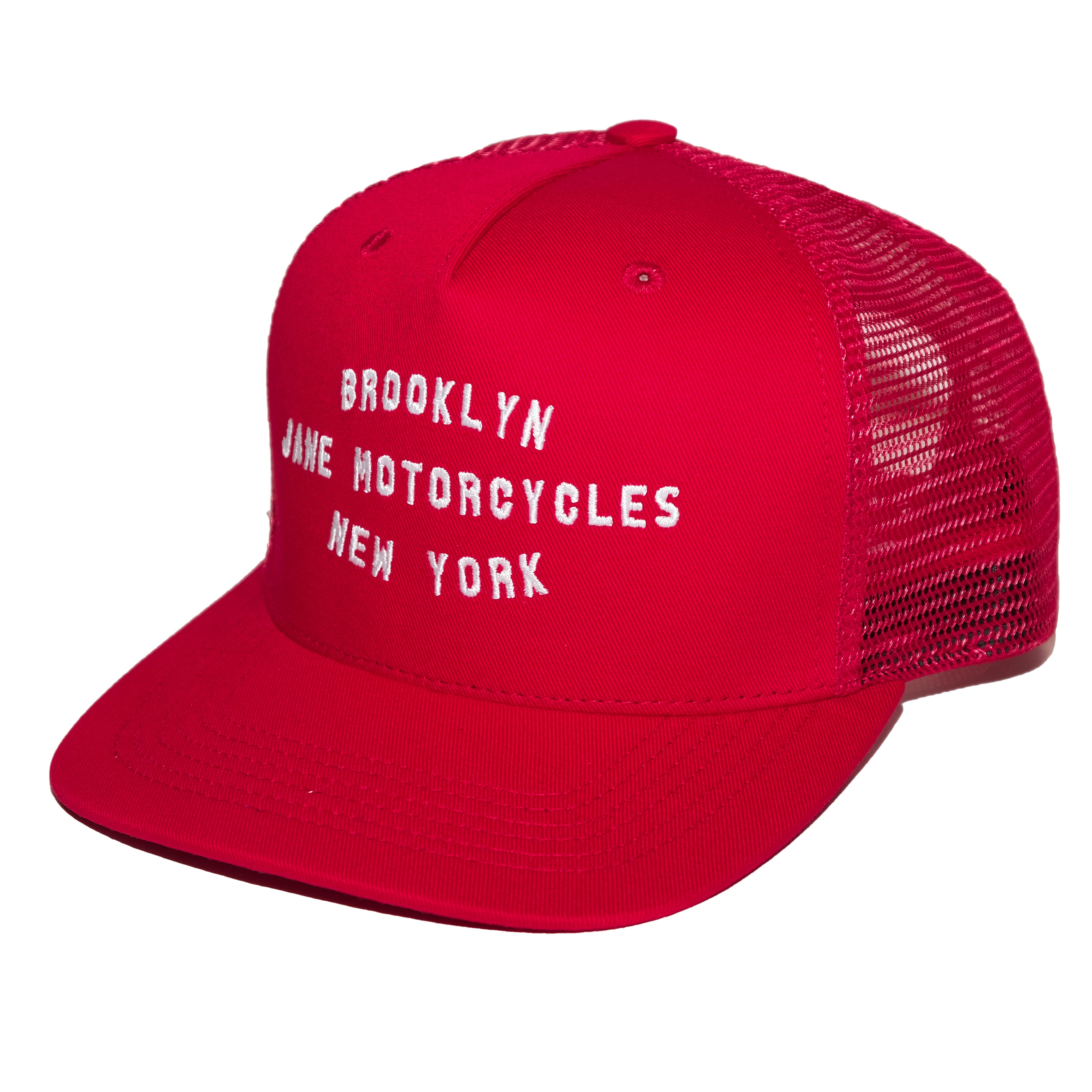 Shop Trucker - White on Red