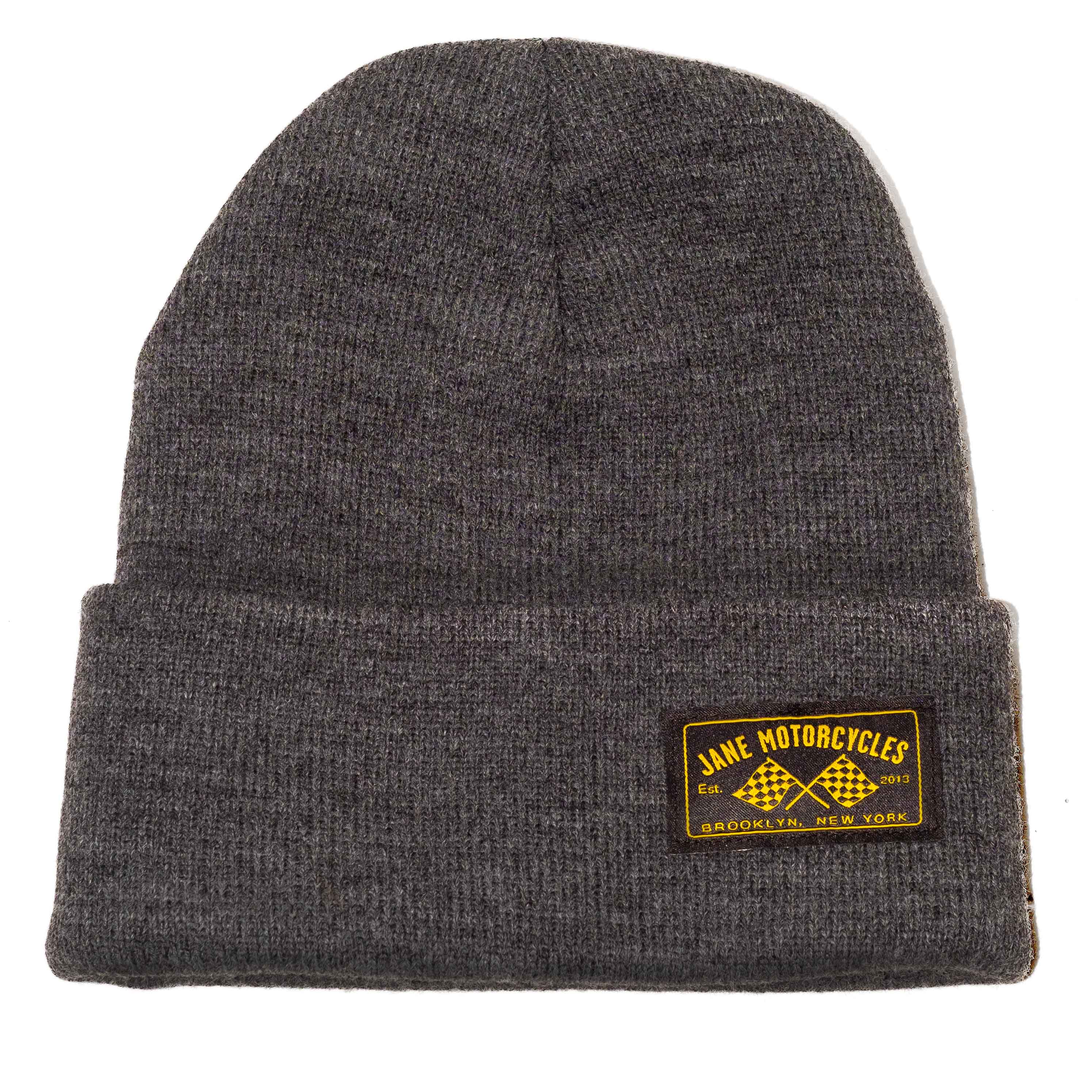 Jane Moto Beanie - Dark Grey Heather