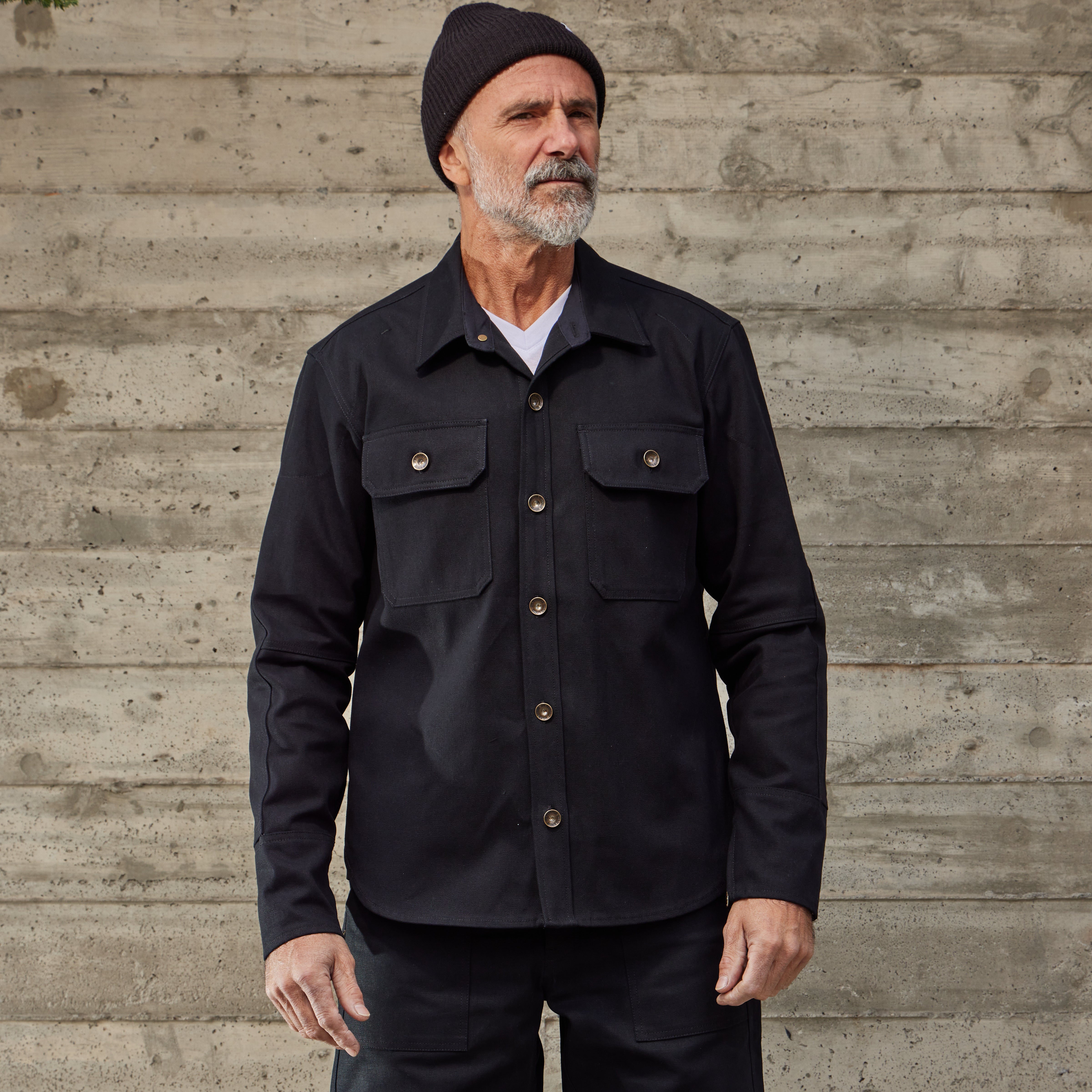 The Mercer Riding Shirt - 10oz Organic cotton canvas - Black