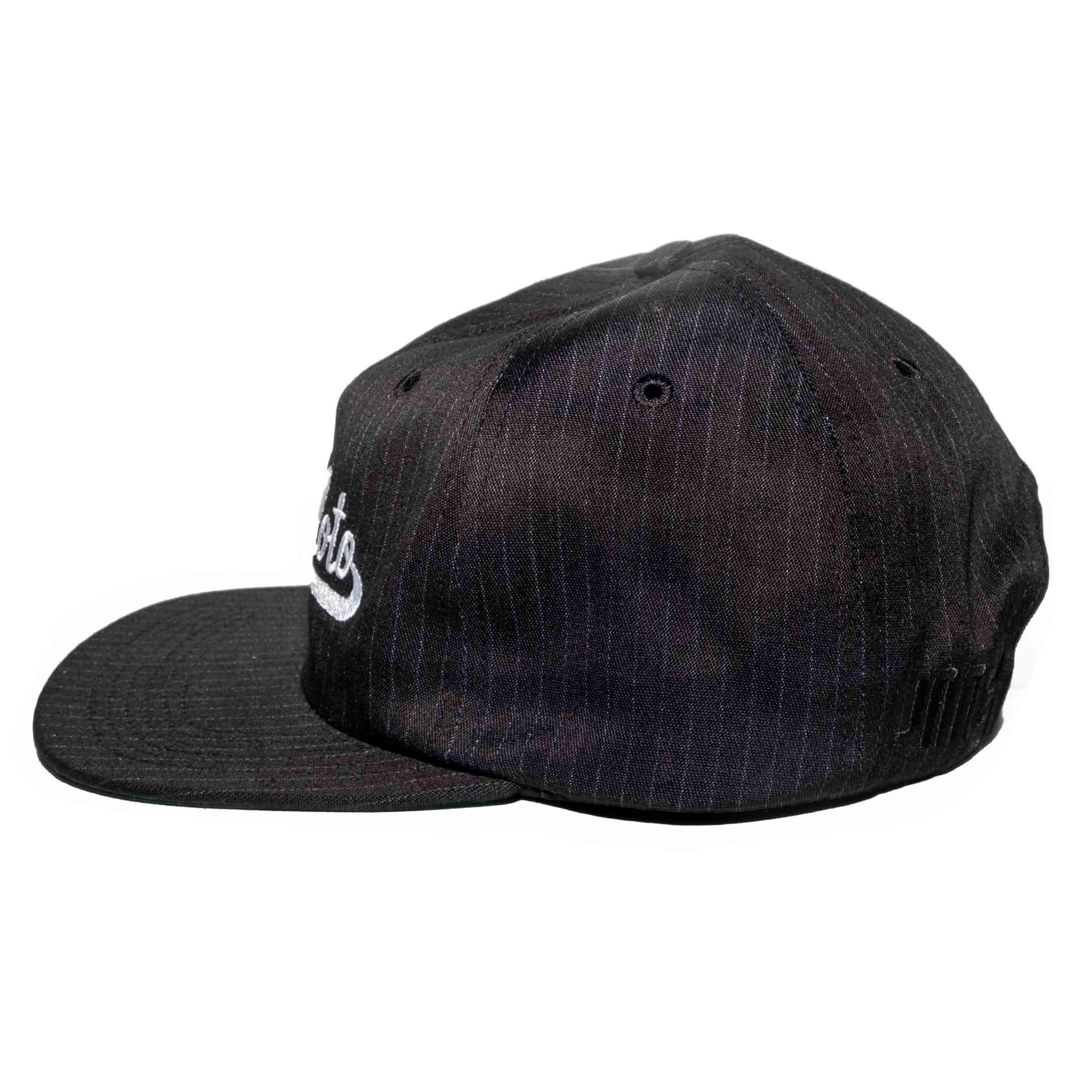 "Jane Moto" Ball Cap - Black Pinstripe