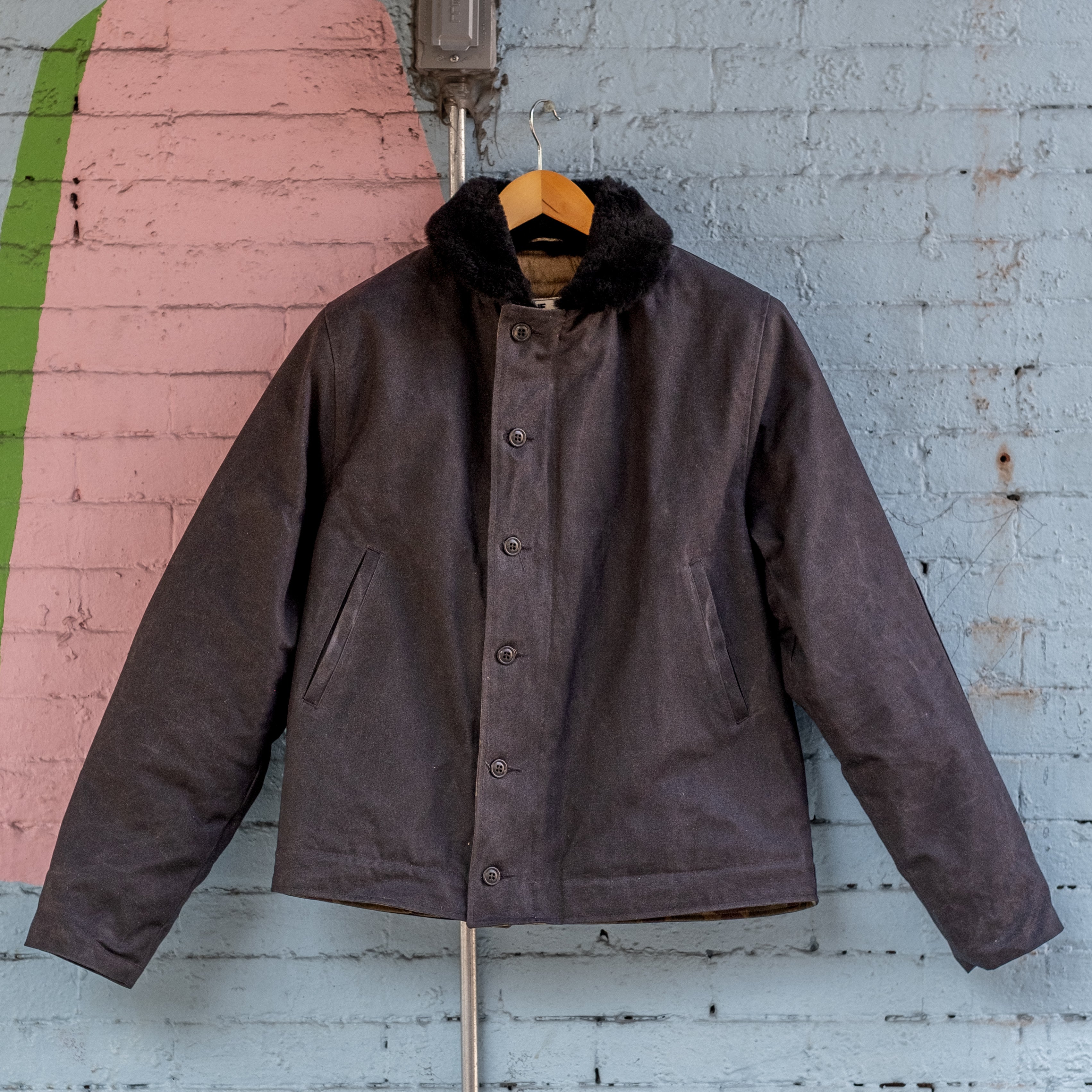 Deck Jacket - Black Shearling