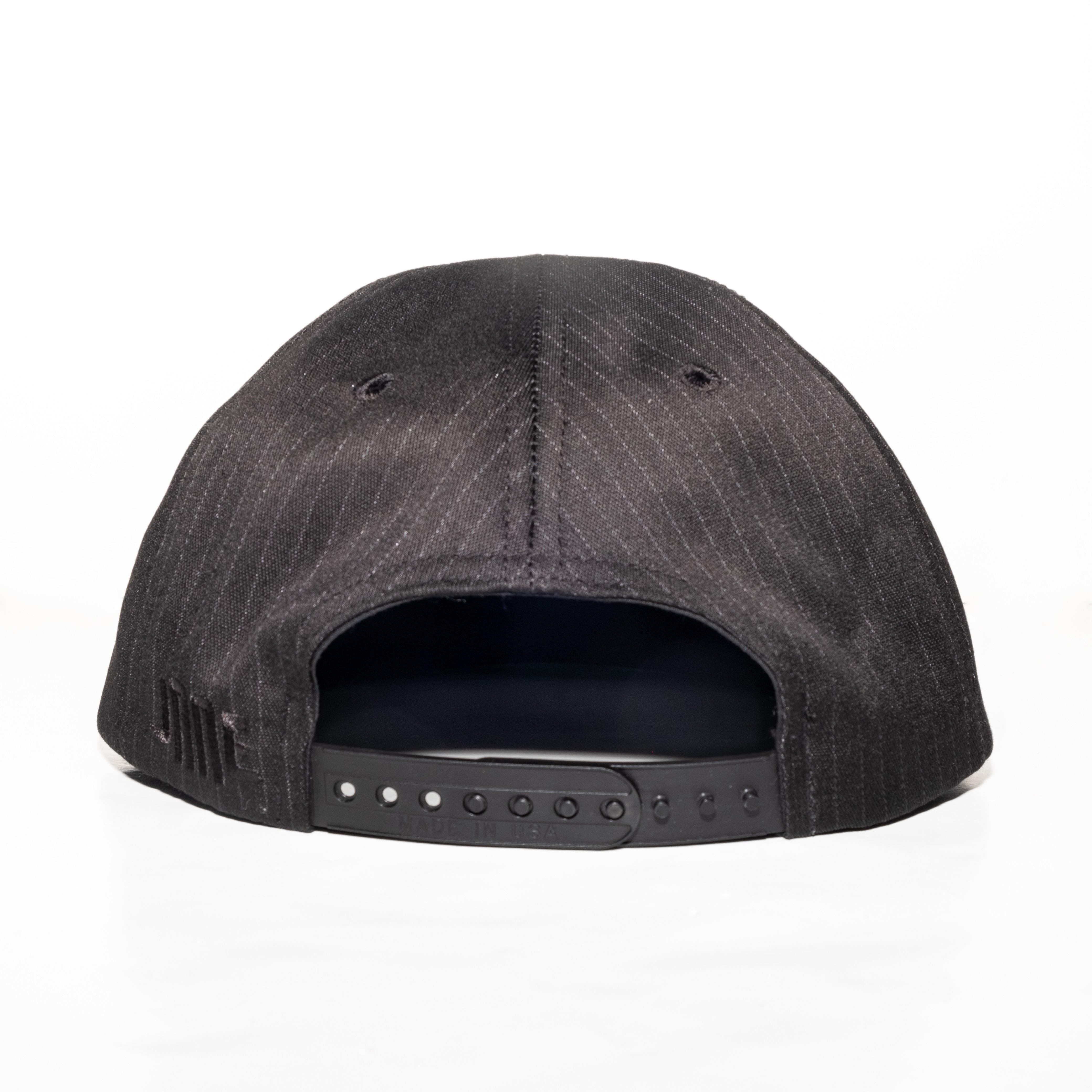 "Jane Moto" Ball Cap - Black Pinstripe