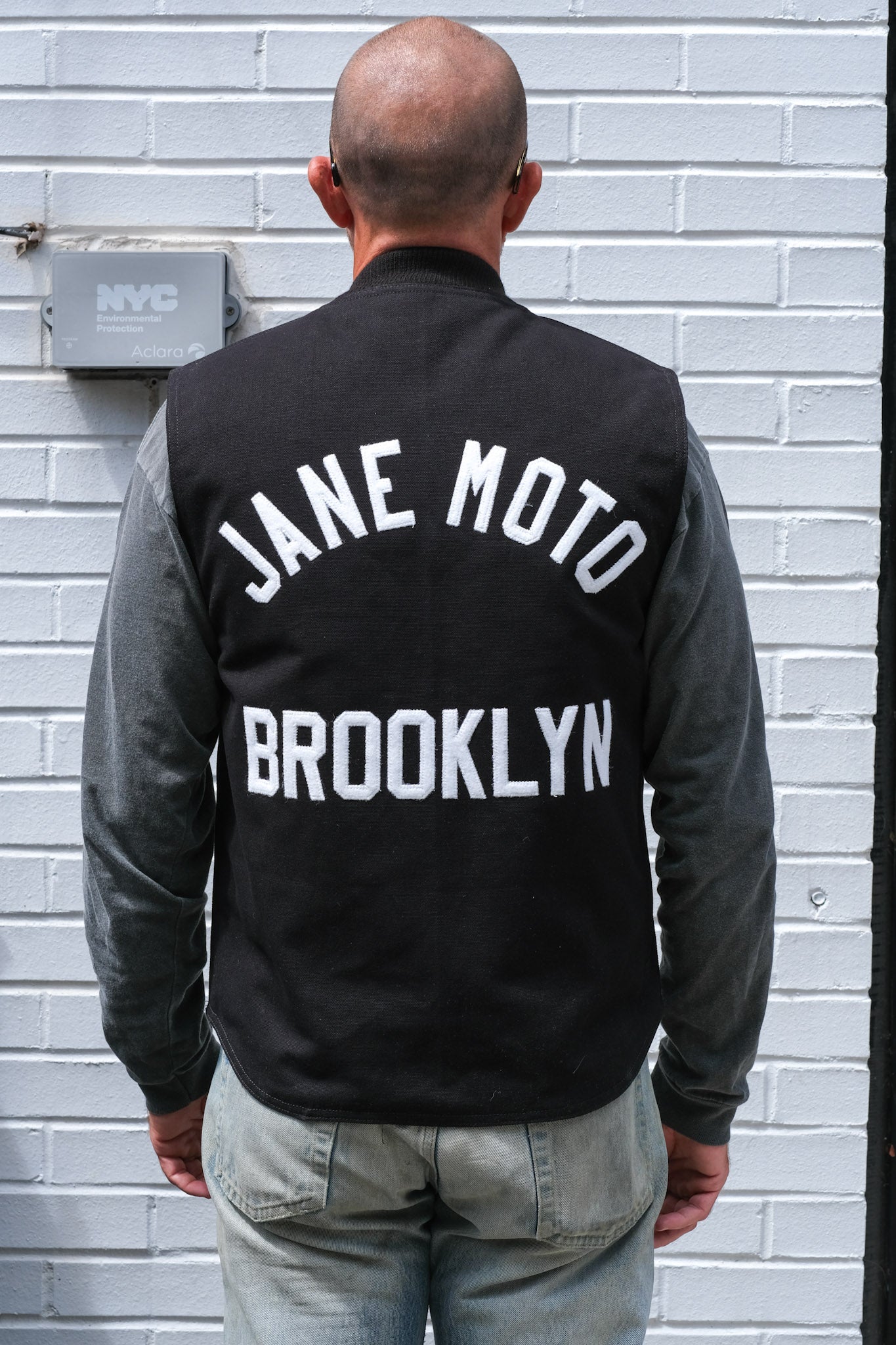 JANE MOTO Embroidered BQE Heavyweight Canvas Vest - Black