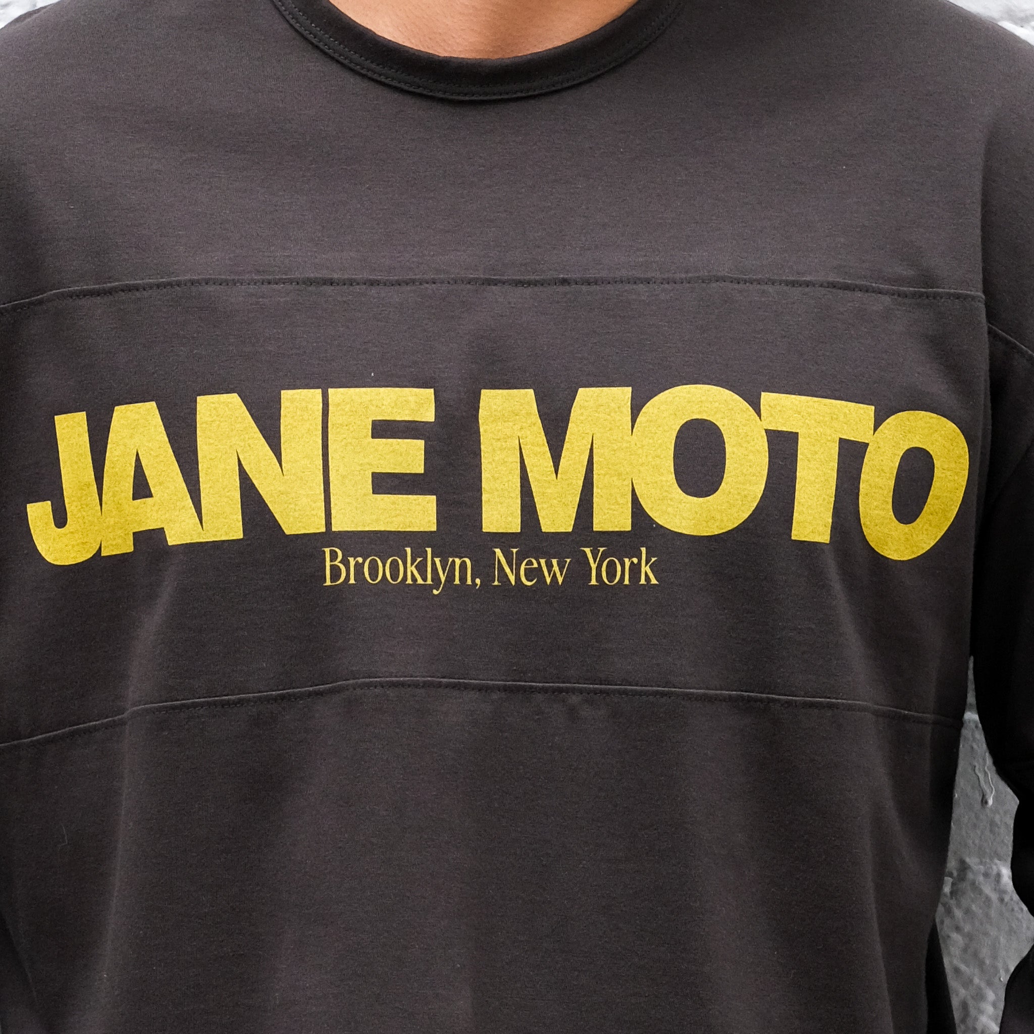 JANE MOTO - MIDWEIGHT VINTAGE FOOTBALL JERSEY - OIL