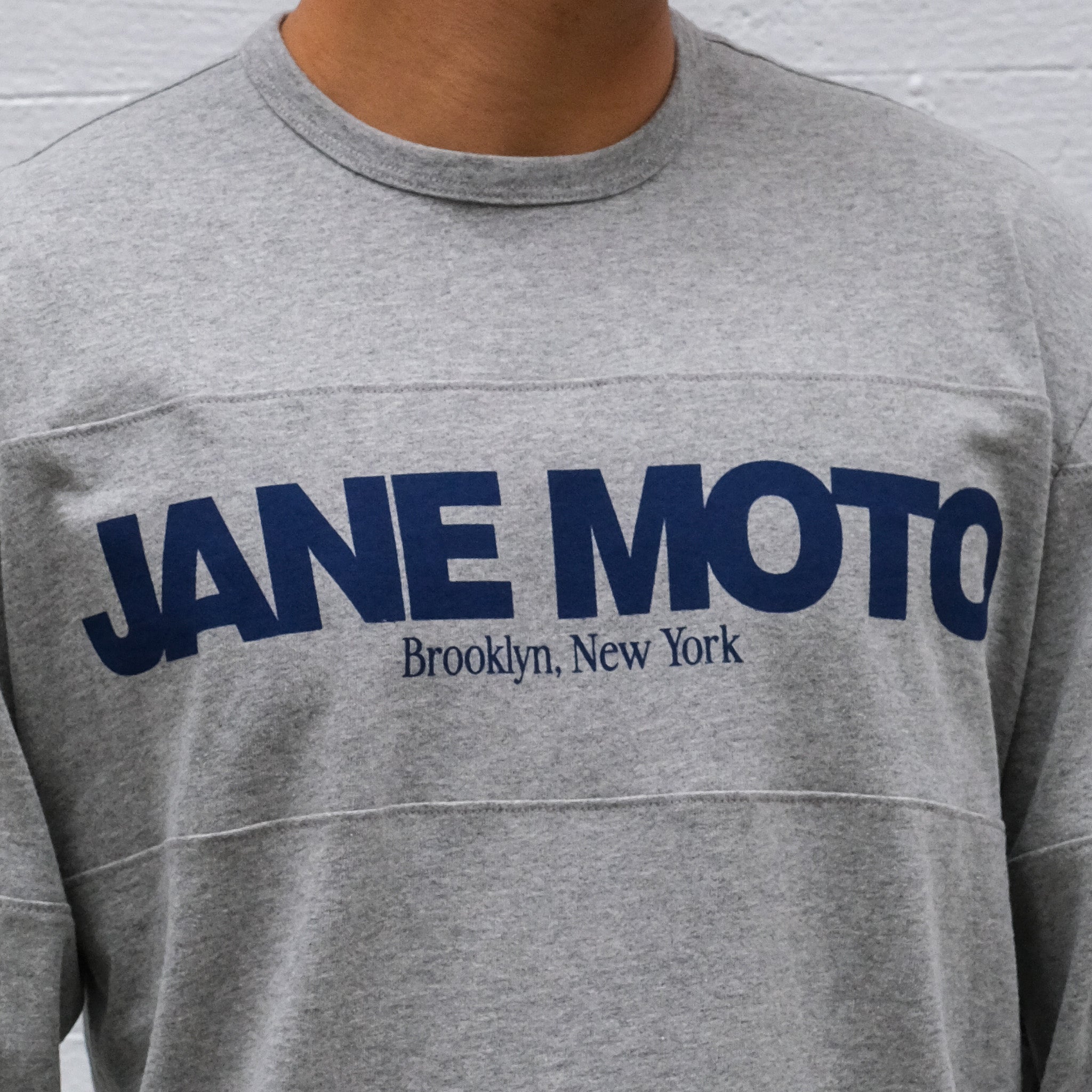 JANE MOTO - MIDWEIGHT VINTAGE FOOTBALL JERSEY - GRAY