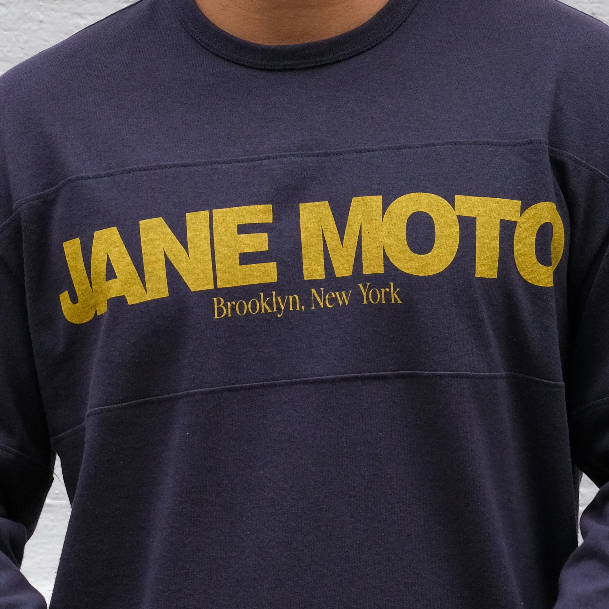 JANE MOTO - MIDWEIGHT VINTAGE FOOTBALL JERSEY - NAVY